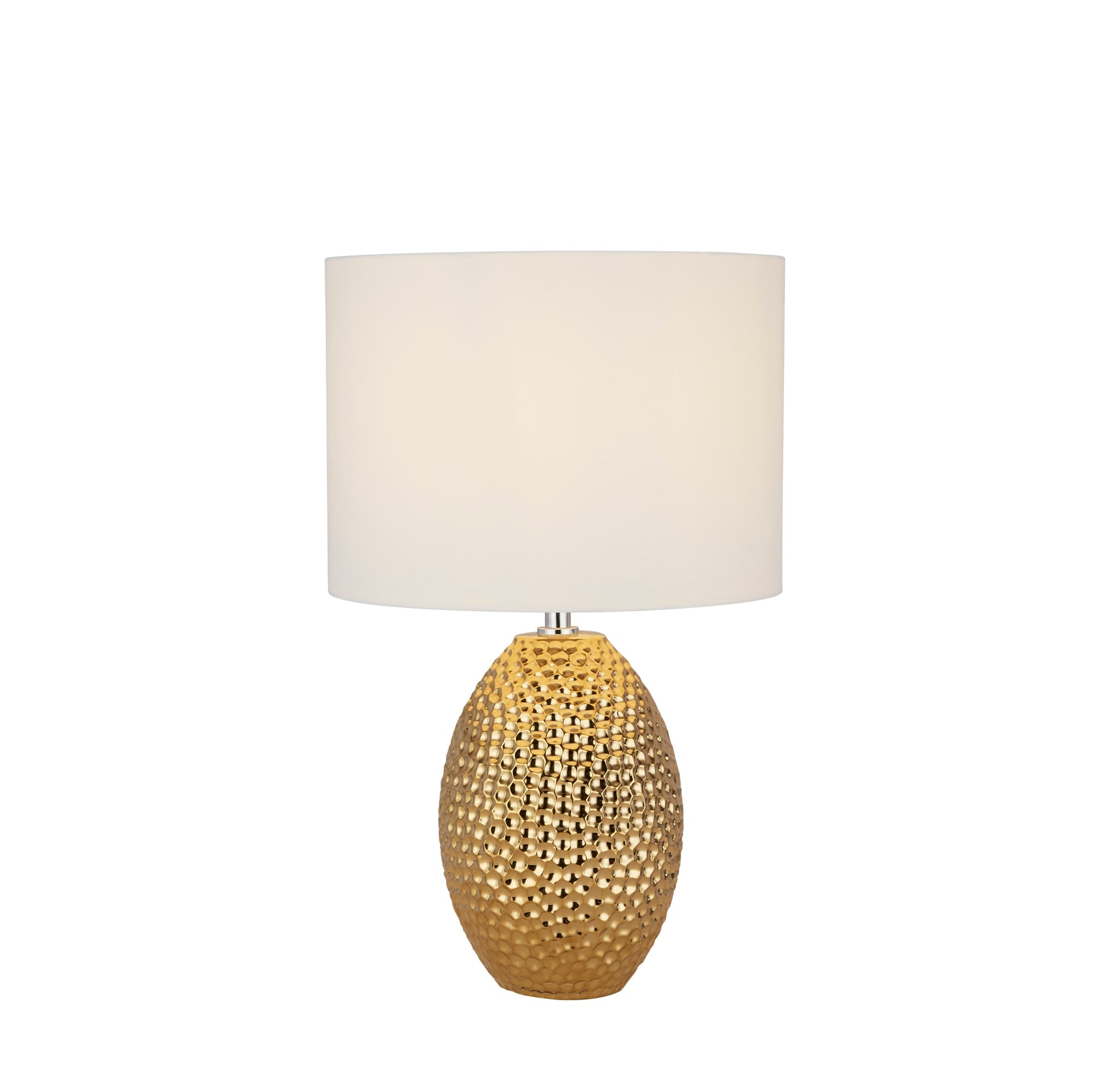 Nadine Table Lamp - Gold Ceramic & Cream Fabric Shade