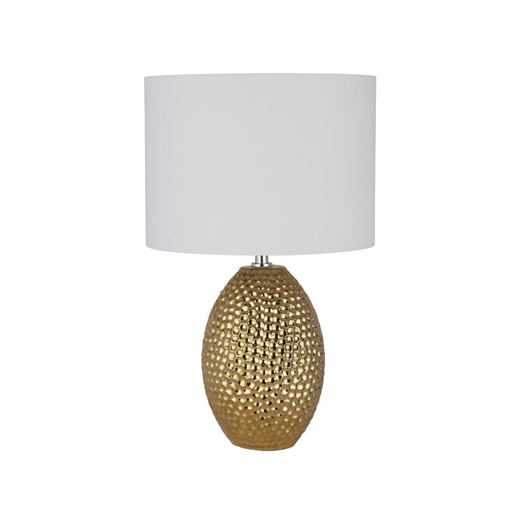 Nadine Table Lamp - Gold Ceramic & Cream Fabric Shade