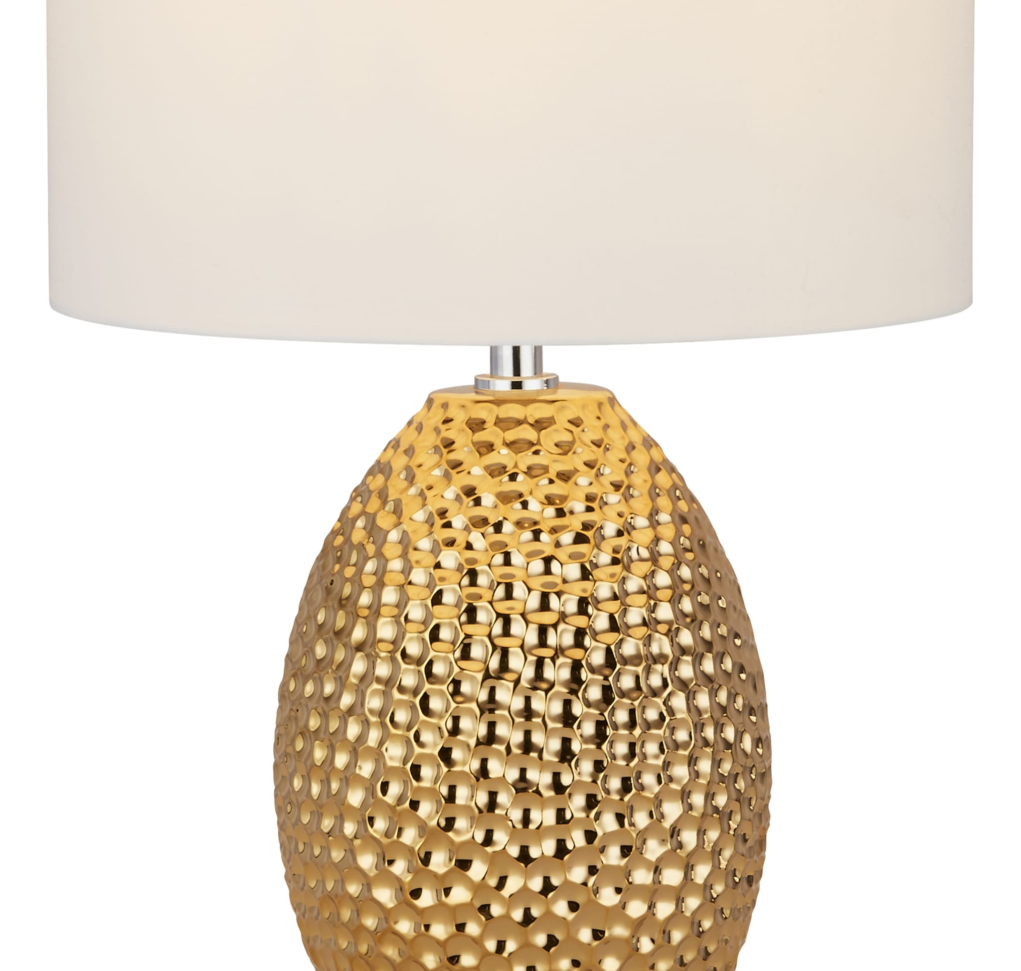 Nadine Table Lamp - Gold Ceramic & Cream Fabric Shade