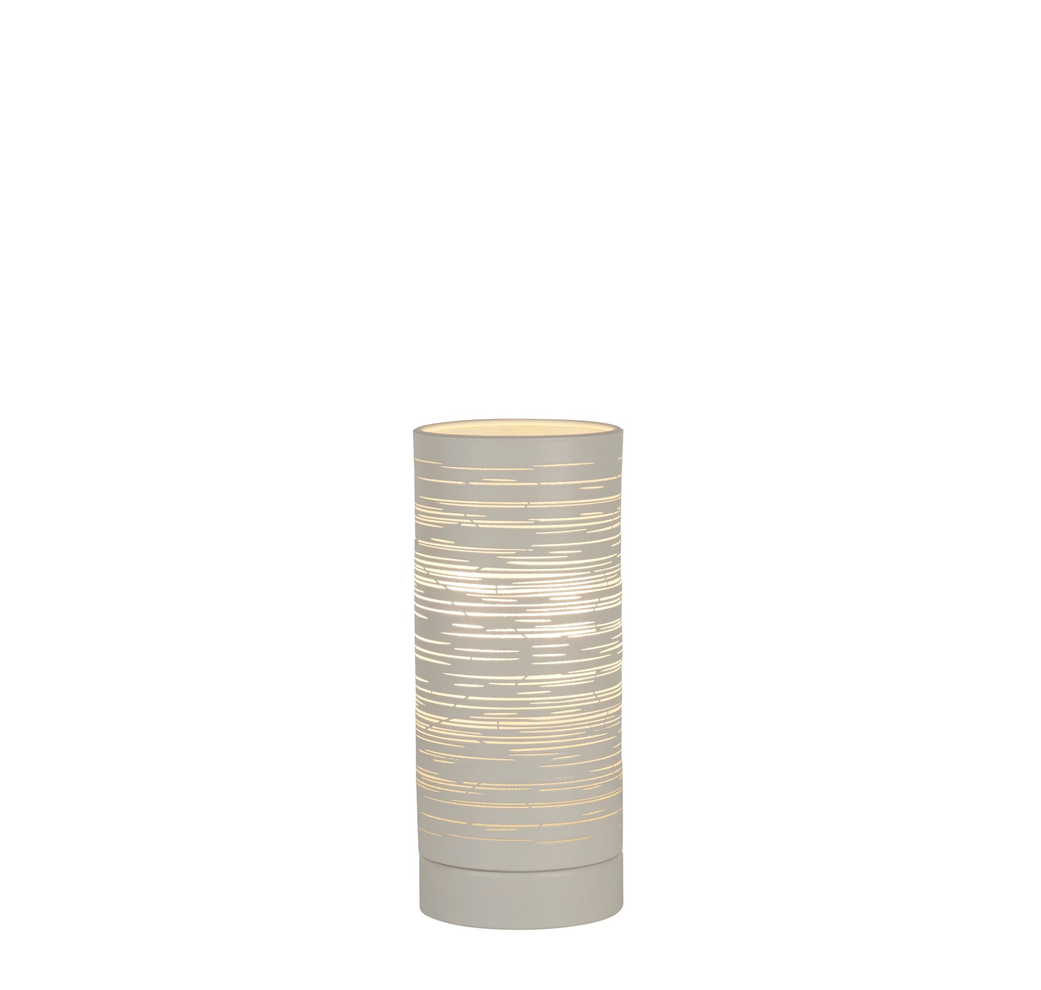 Savvy Table Lamp - Scratched White Metal