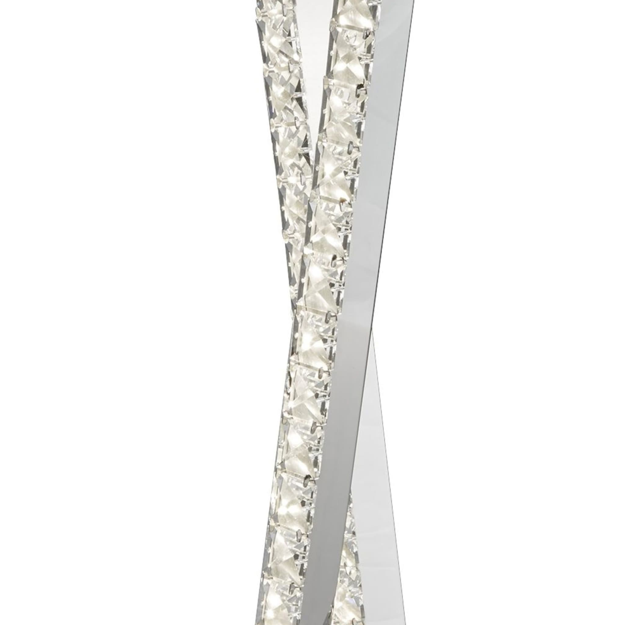 Clover 2Lt Table Lamp - Chrome Metal & Clear Crystal