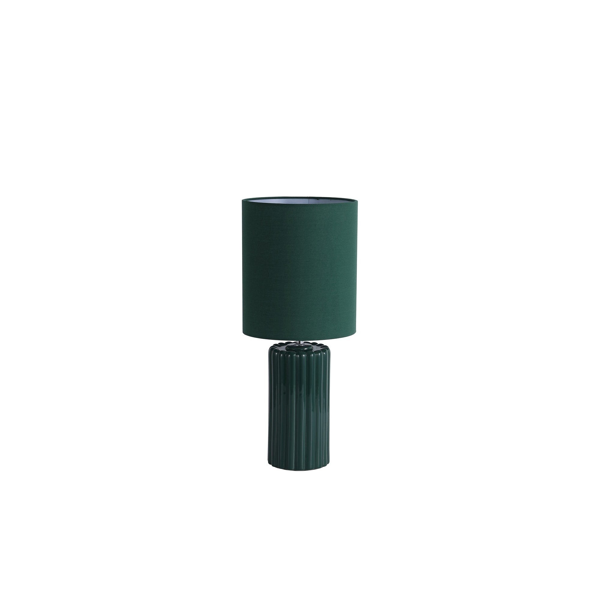 Groove 1Lt Table Lamp, Olive Green with matching Shade
