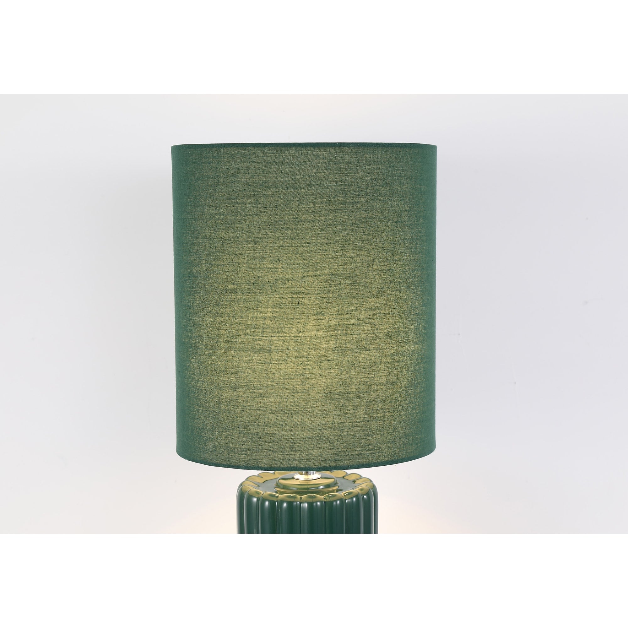Groove 1Lt Table Lamp, Olive Green with matching Shade