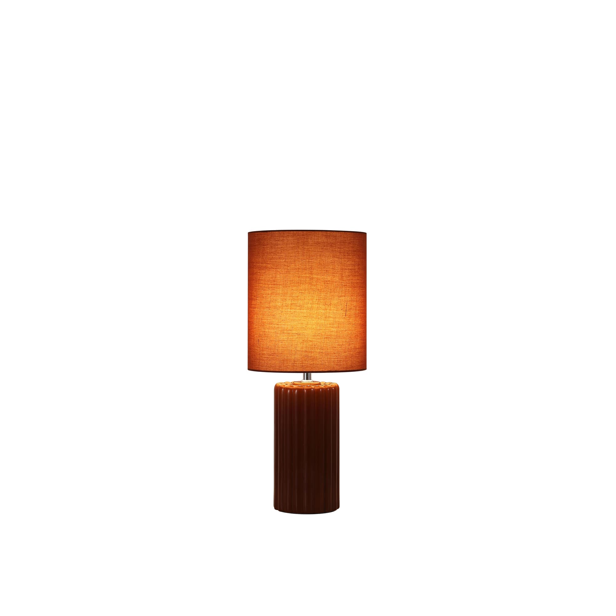 Groove 1Lt Table Lamp, Burnt Orange with matching shade