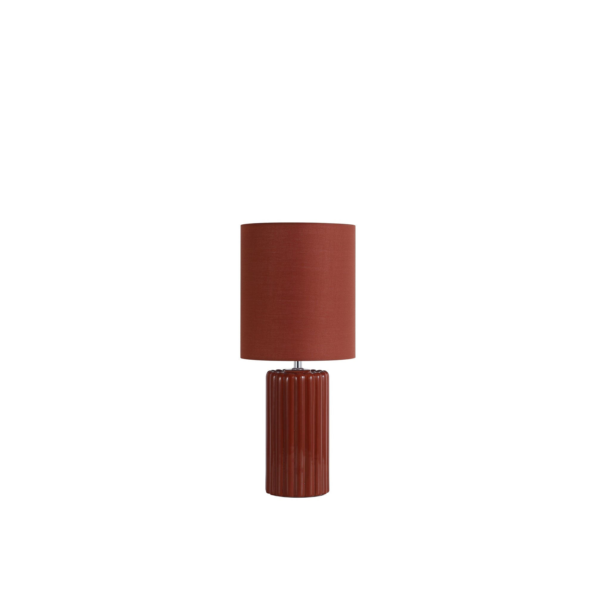 Groove 1Lt Table Lamp, Burnt Orange with matching shade