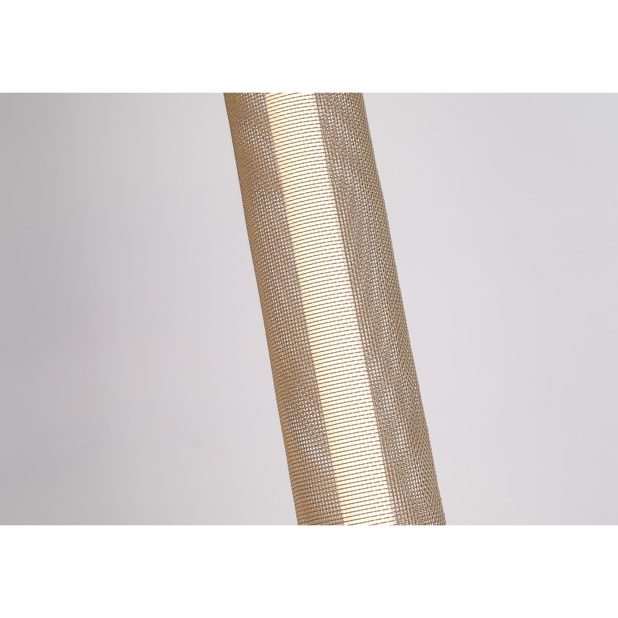 Thread LED Floor Lamp, Gold Mesh and Matt Black Metal
