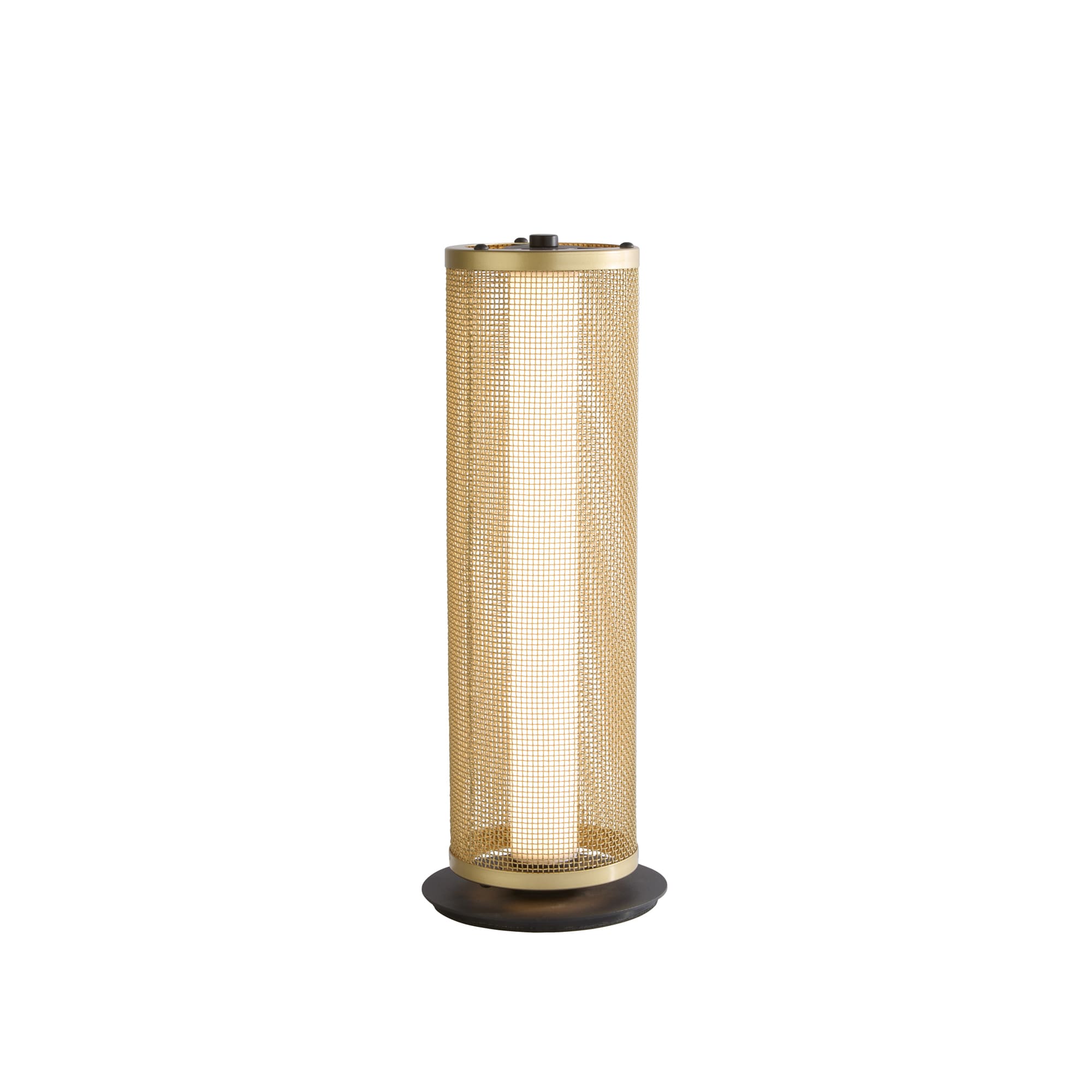 Thread LED Table Lamp, Gold Mesh and Matt Black