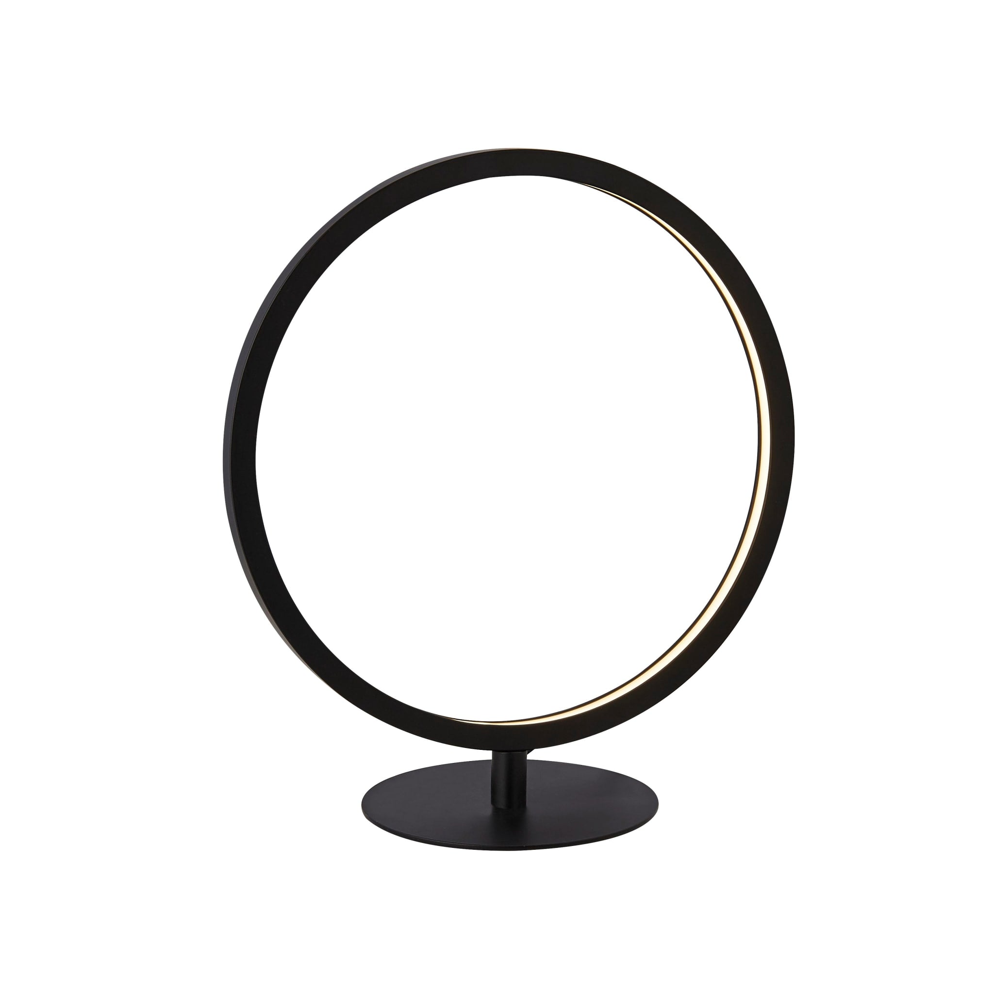Cirque Ring Table Lamp - Black Metal & Opal Silicon
