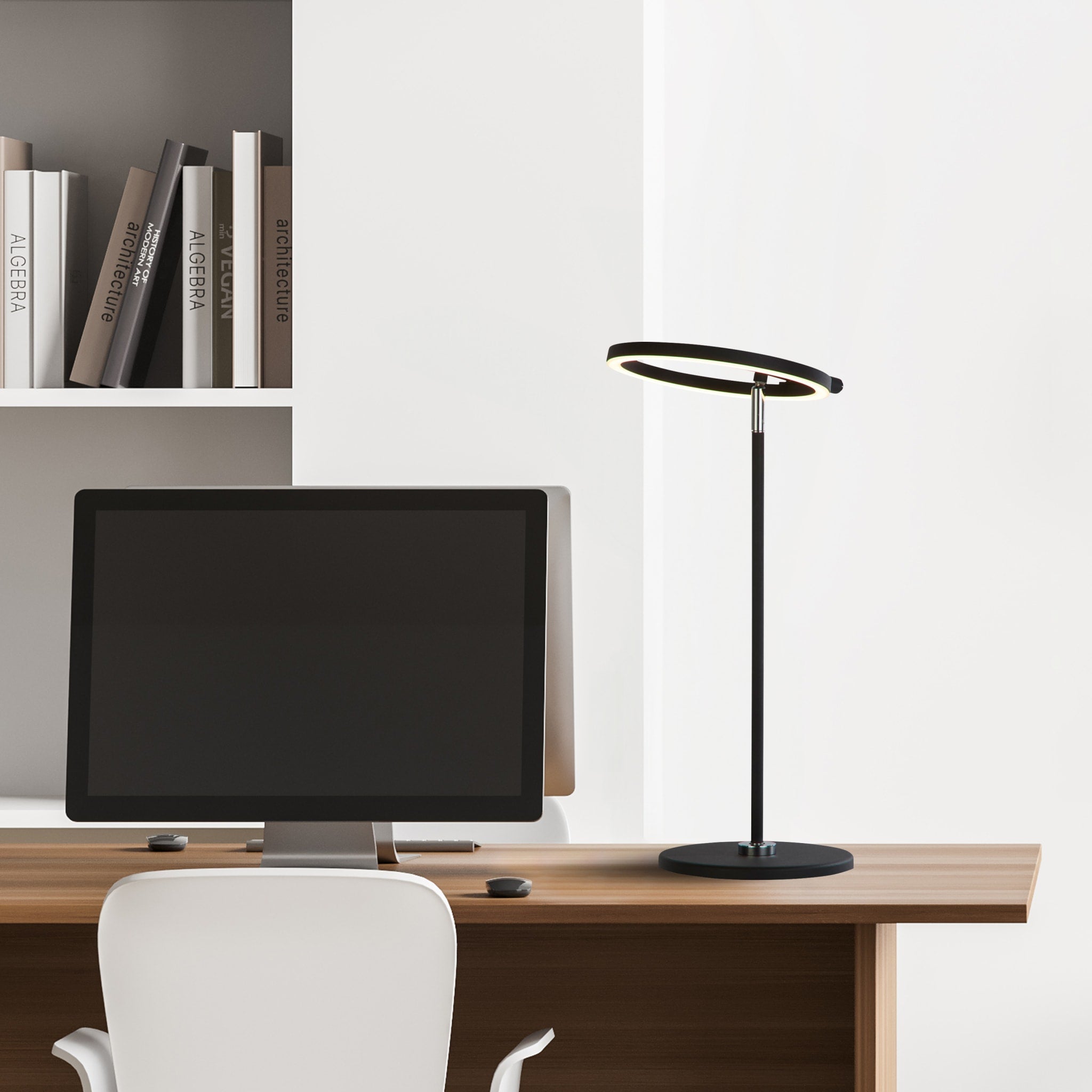 Space LED Table Lamp, Black Metal