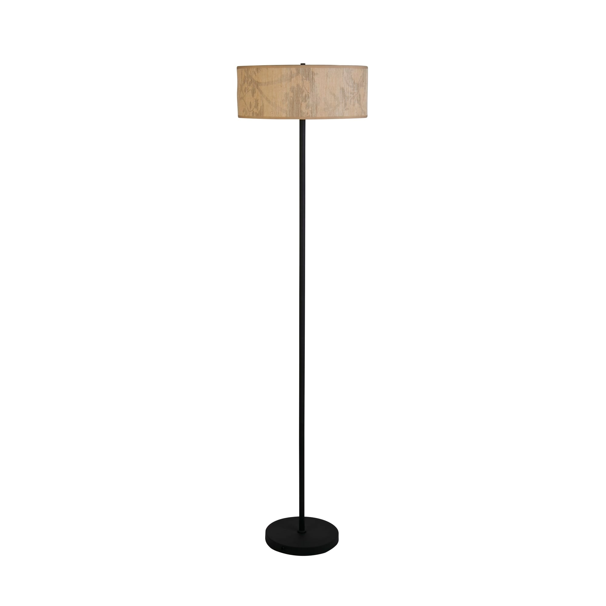 Isla 3Lt Floor Lamp, Recycled Paper Shade and Black Metal