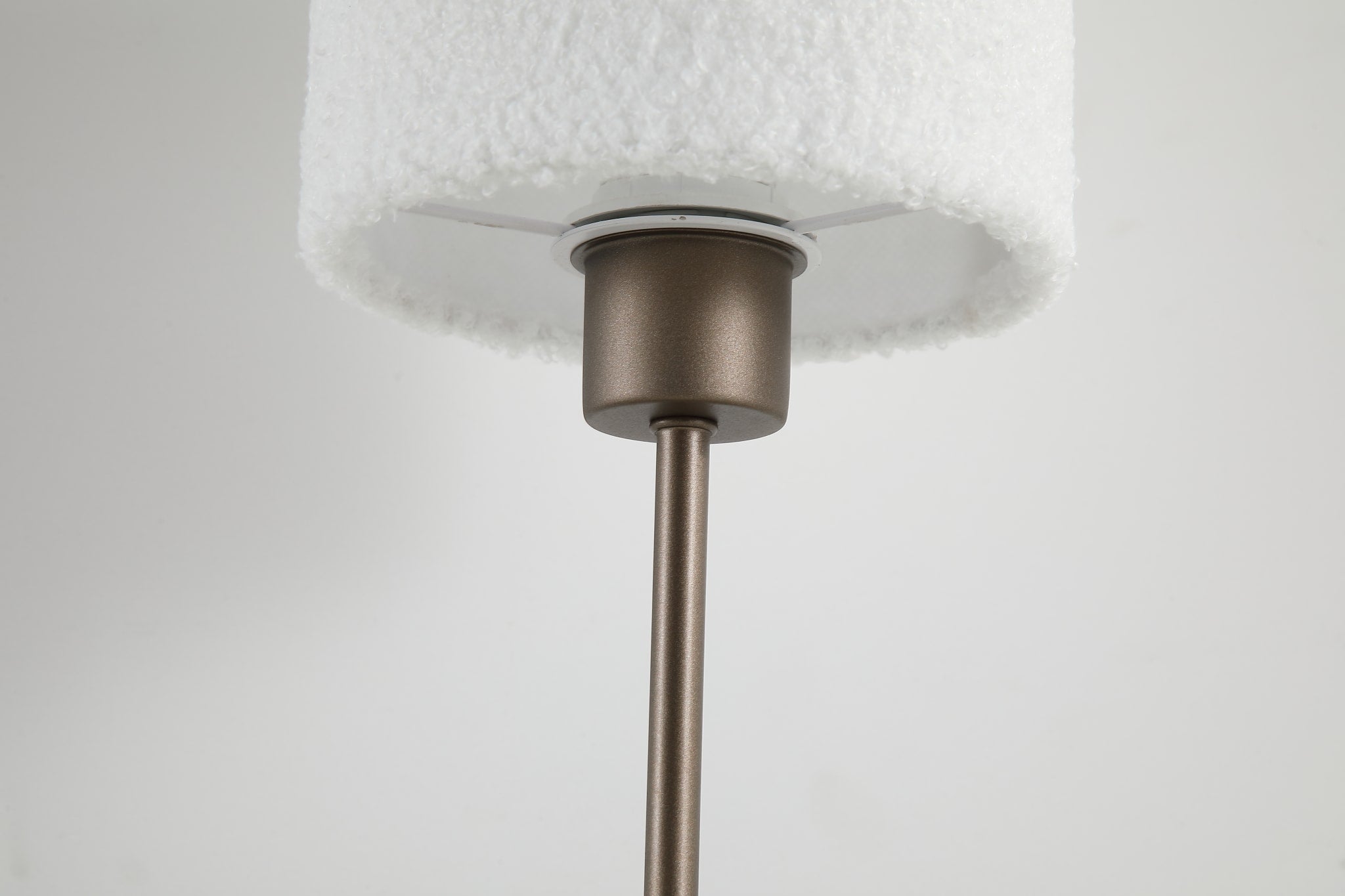 Chelsea 1Lt Table Lamp, Latte Metal with Plush Shade