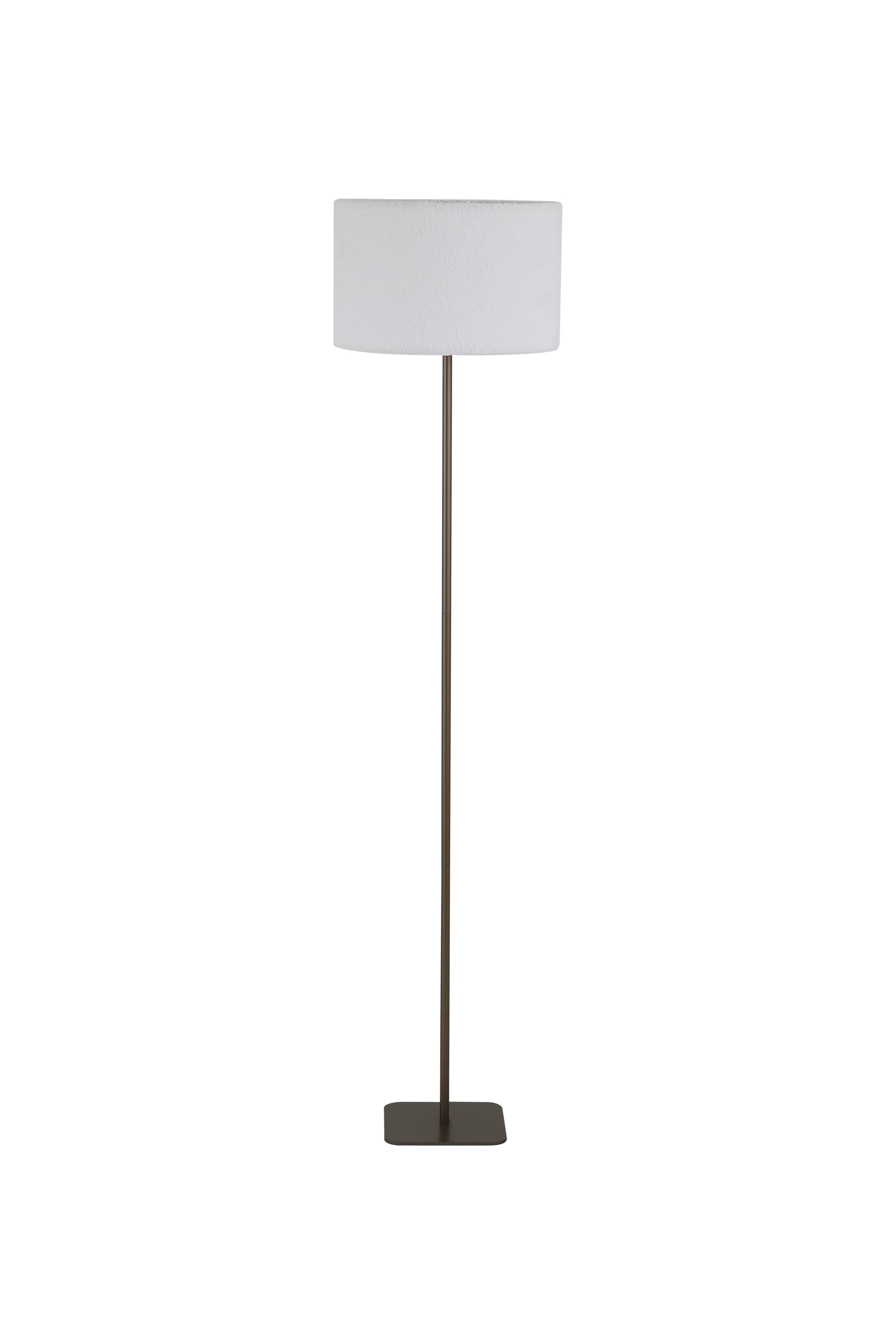 Chelsea 1Lt Floor Lamp, Latte Metal with Plush Shade