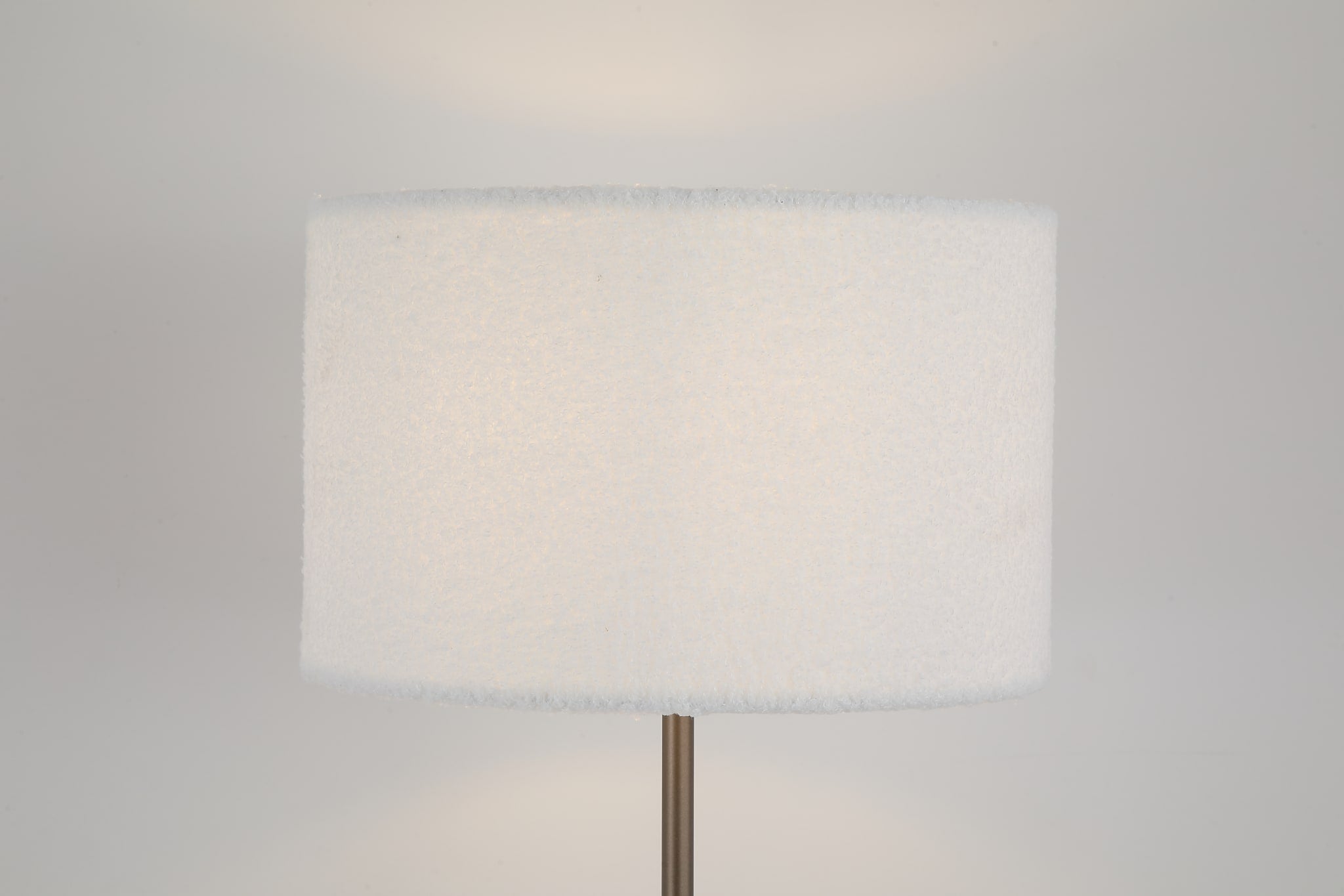 Chelsea 1Lt Floor Lamp, Latte Metal with Plush Shade