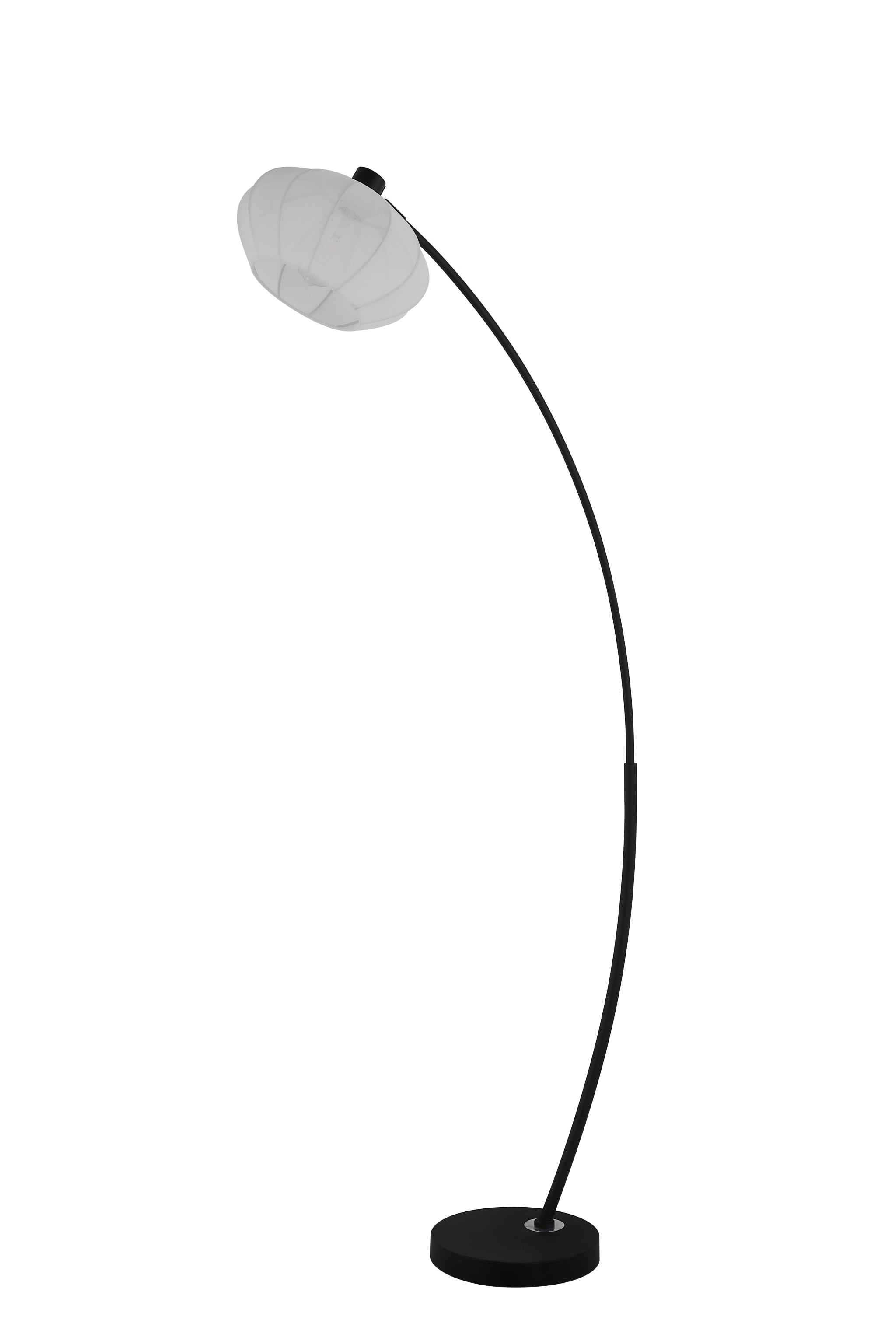 Radiant 1Lt Floor Lamp, Black Metal with Soft Fabric Shade