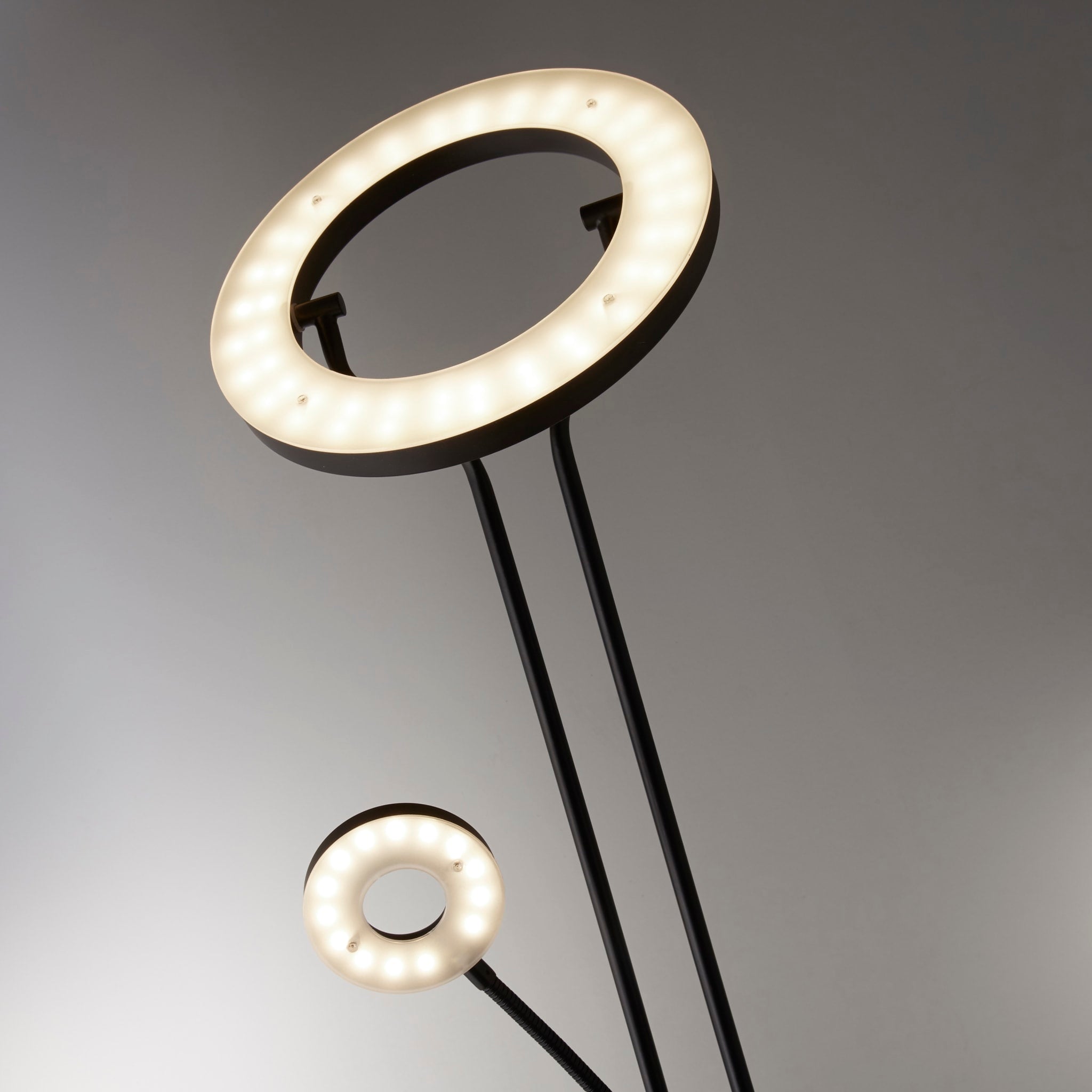 Mother & Child Floor Lamp - Matt Black Metal