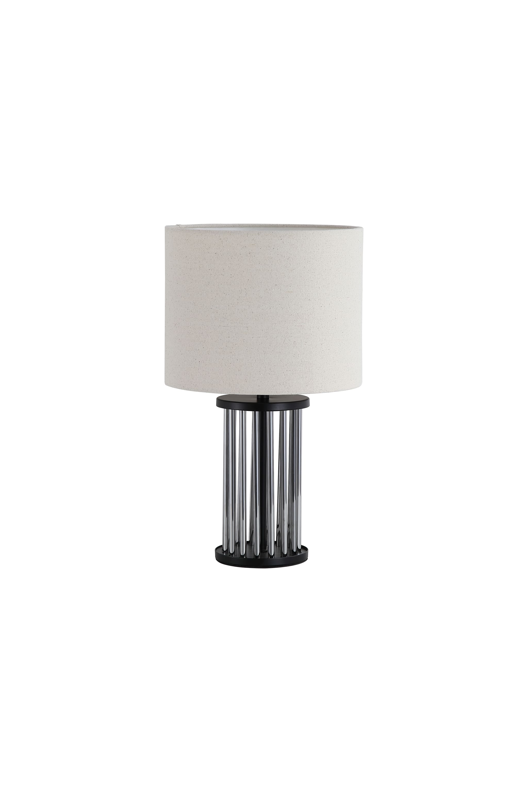 Swizzle 1Lt Table Lamp, Matt Black Metal and White Shade