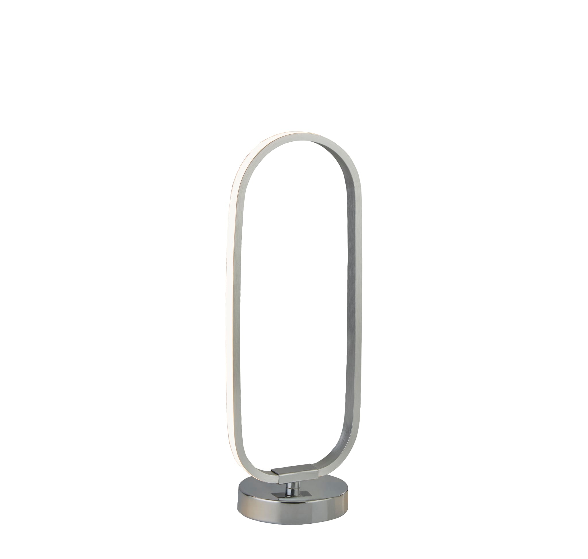 Liner Table Lamp - Chrome Metal & Brushed Aluminium