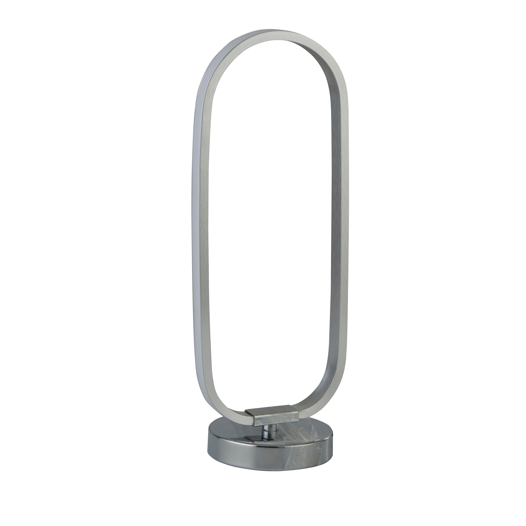 Liner Table Lamp - Chrome Metal & Brushed Aluminium