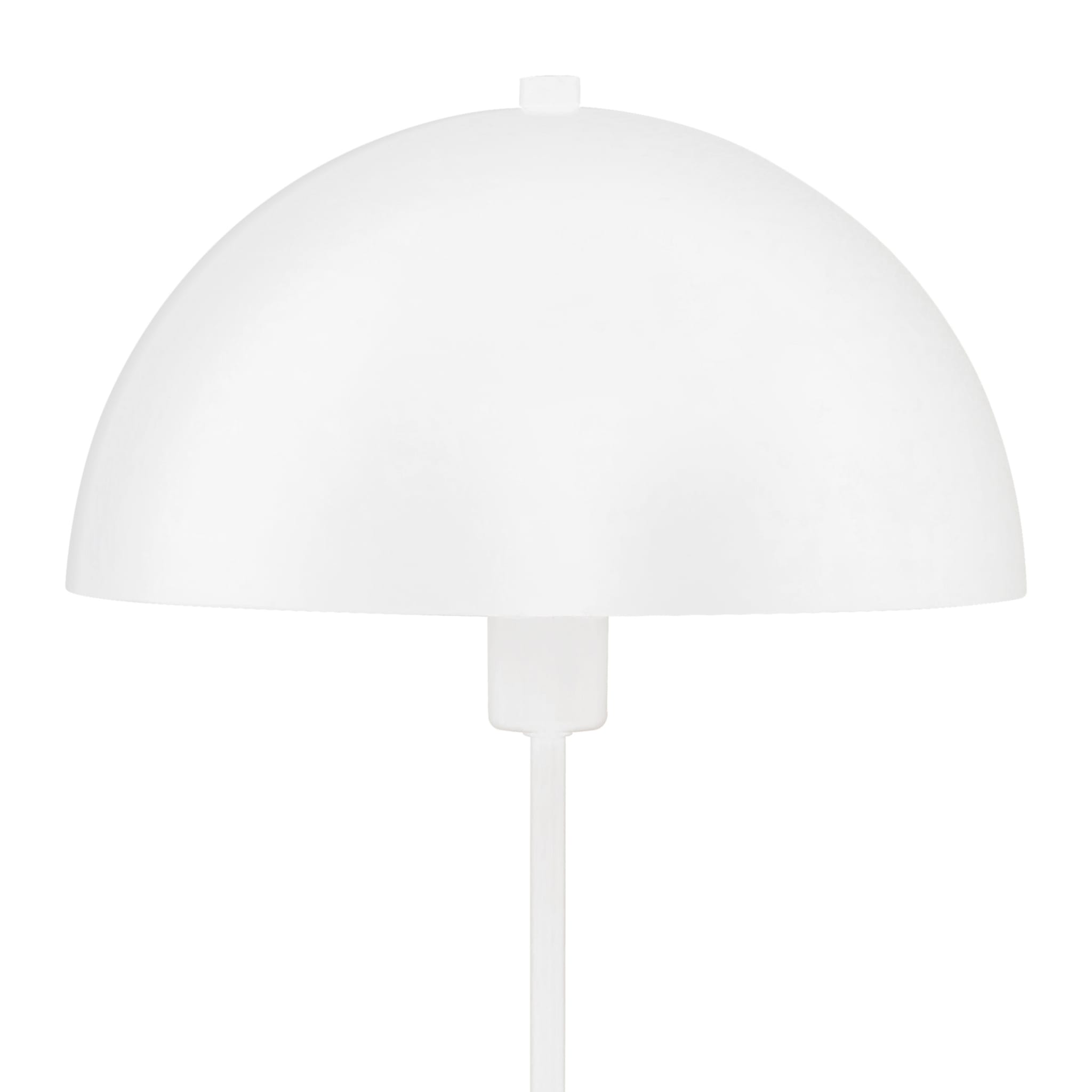 Mushroom Table Lamp - White Metal