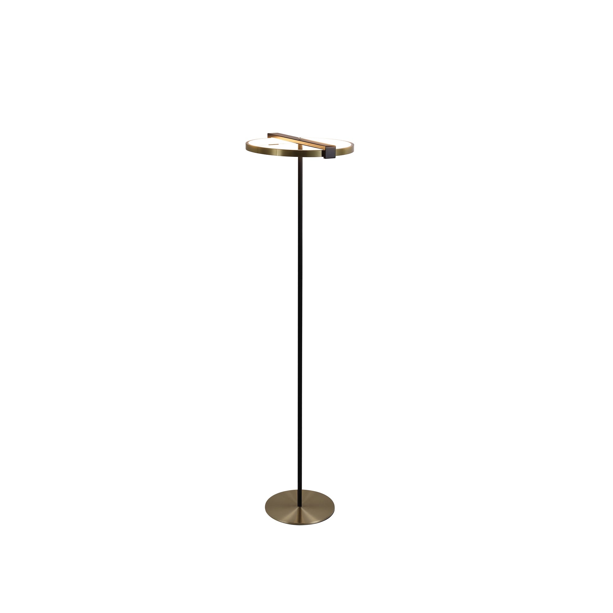 Aerial LED Floor Lamp, Gold and Black Metal