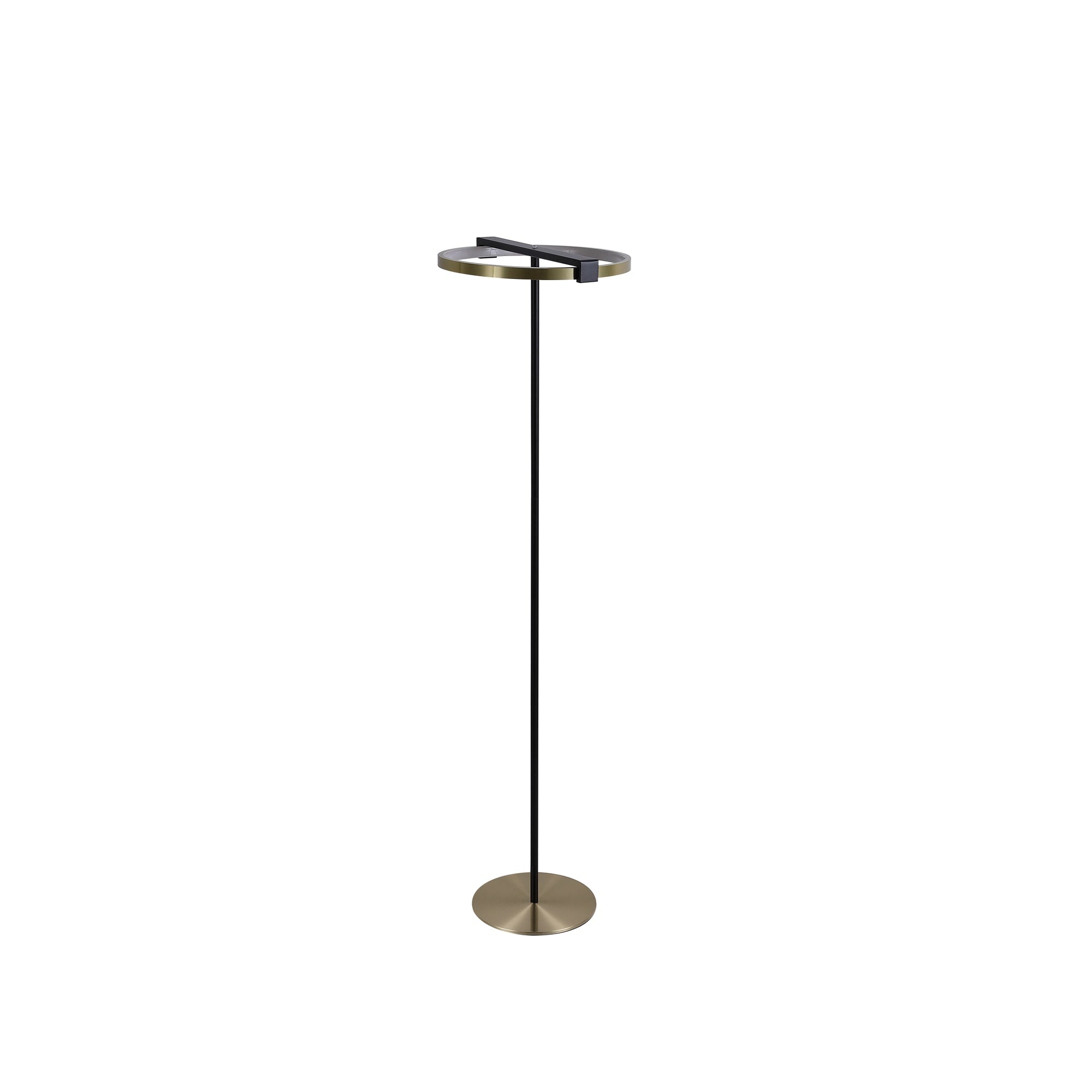 Aerial LED Floor Lamp, Gold and Black Metal