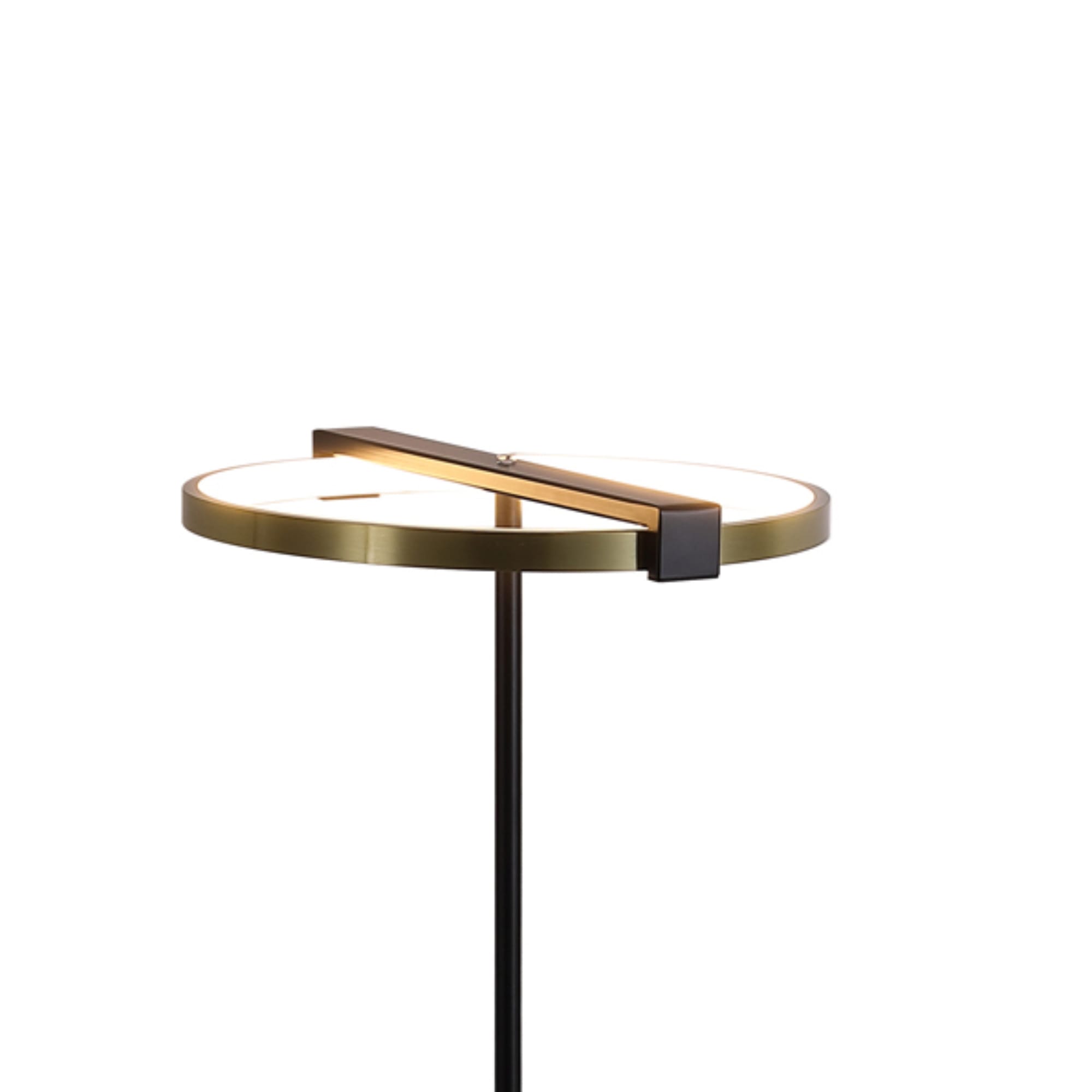 Aerial LED Floor Lamp, Gold and Black Metal