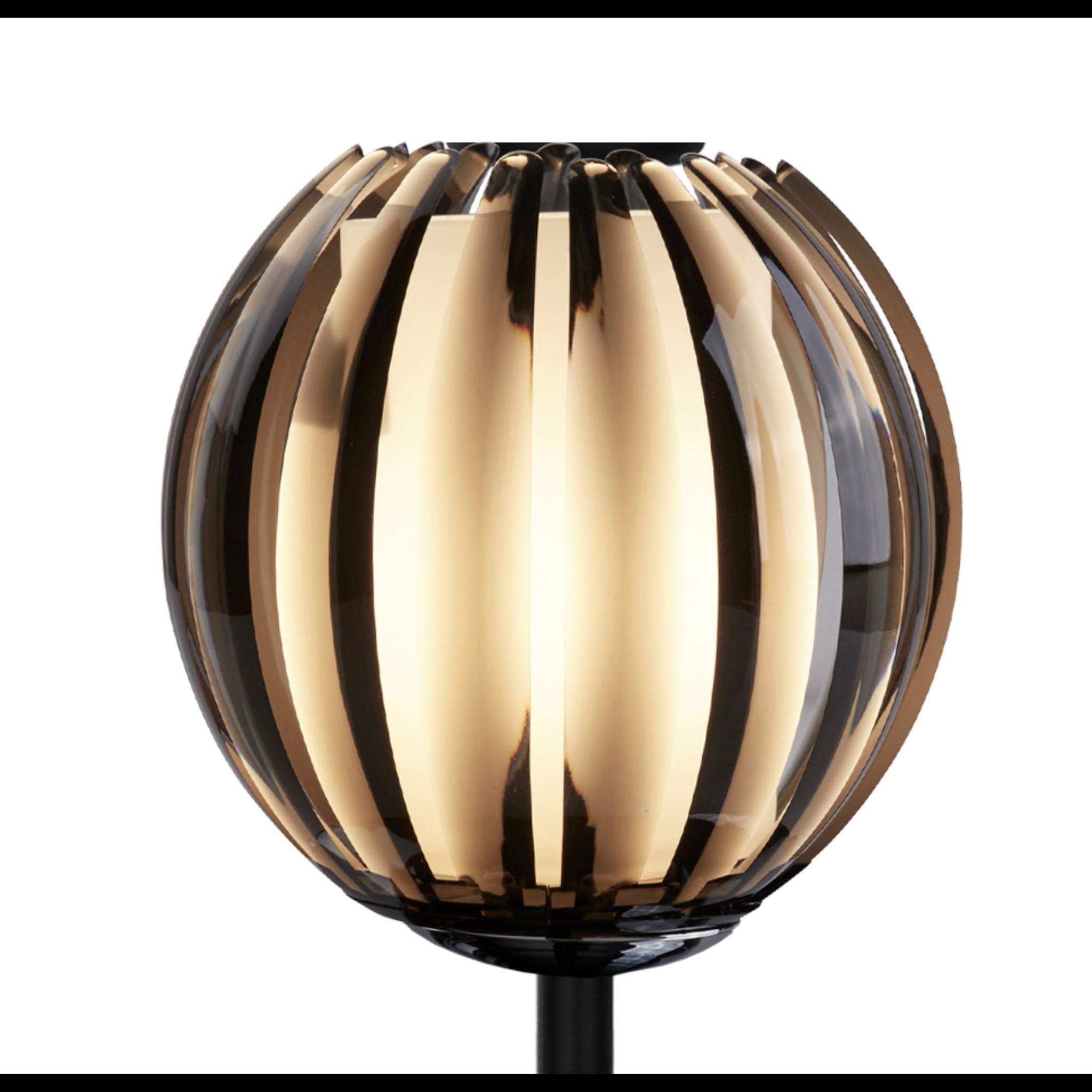 Blossom Table Lamp - Black Metal & Smoked Acrylic Shade