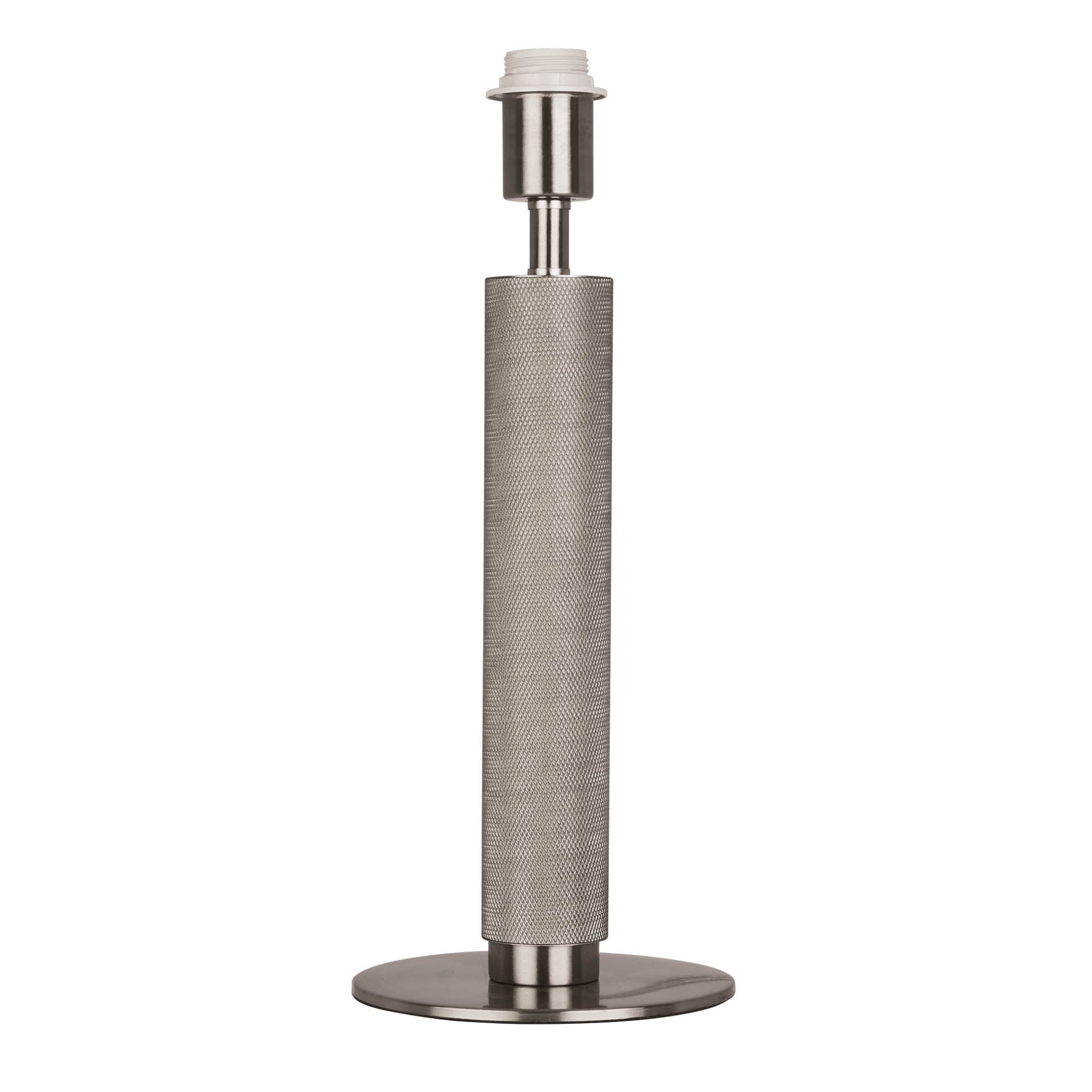 Base Only - London Table Lamp - Knurled Silver Satin Silver