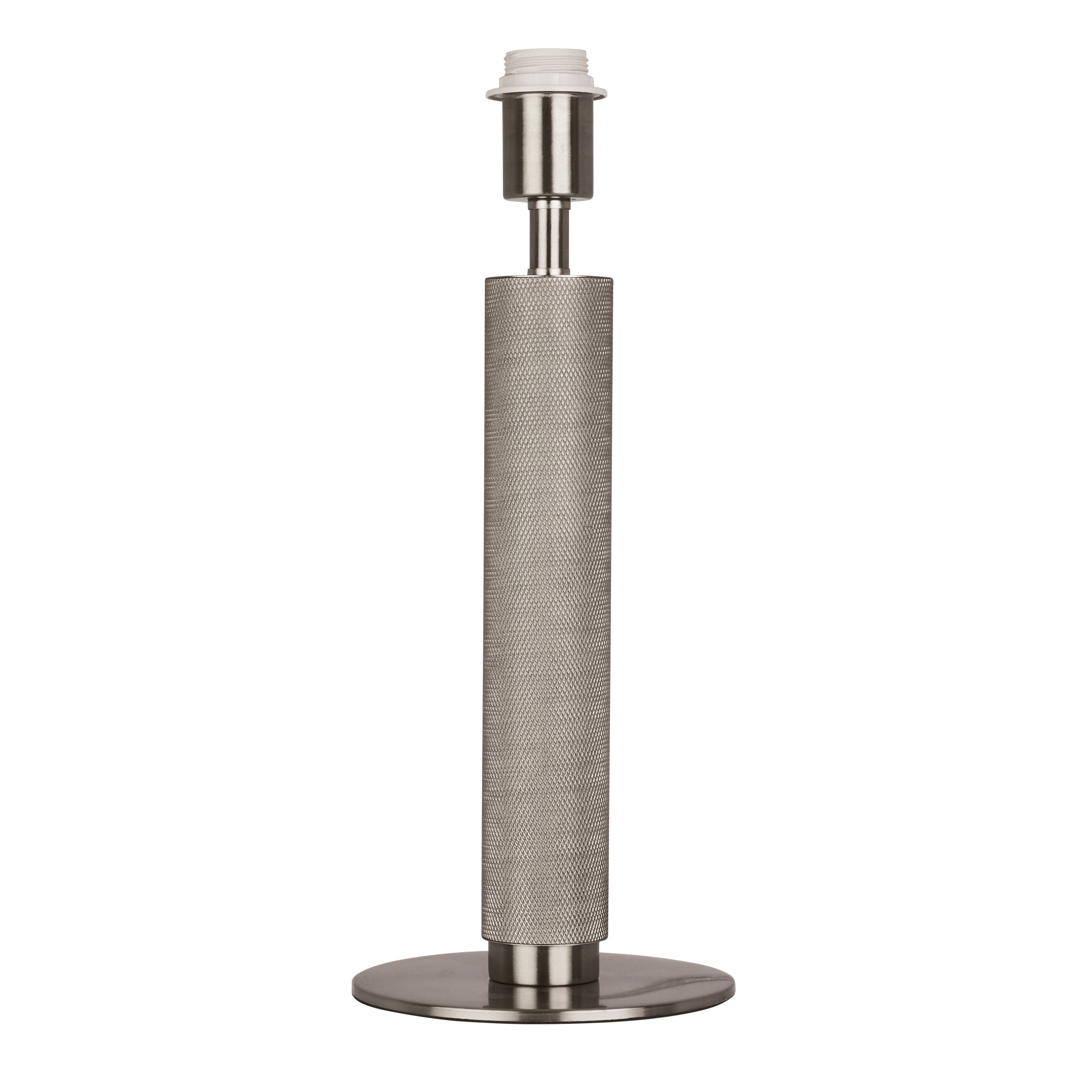 Base Only - London Table Lamp - Knurled Silver Satin Silver