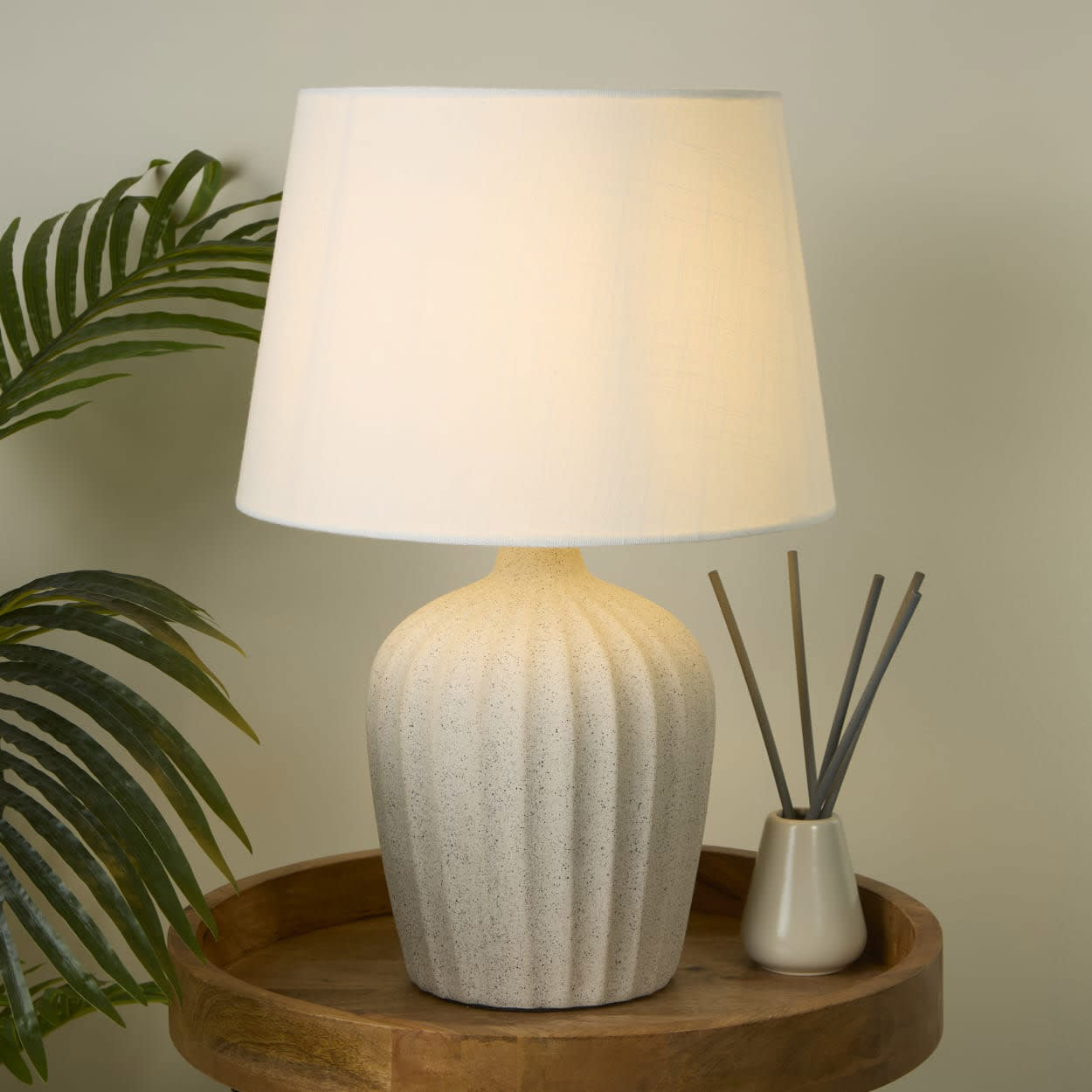 Padstow Table Lamp - Ceramic with Fabric Shade