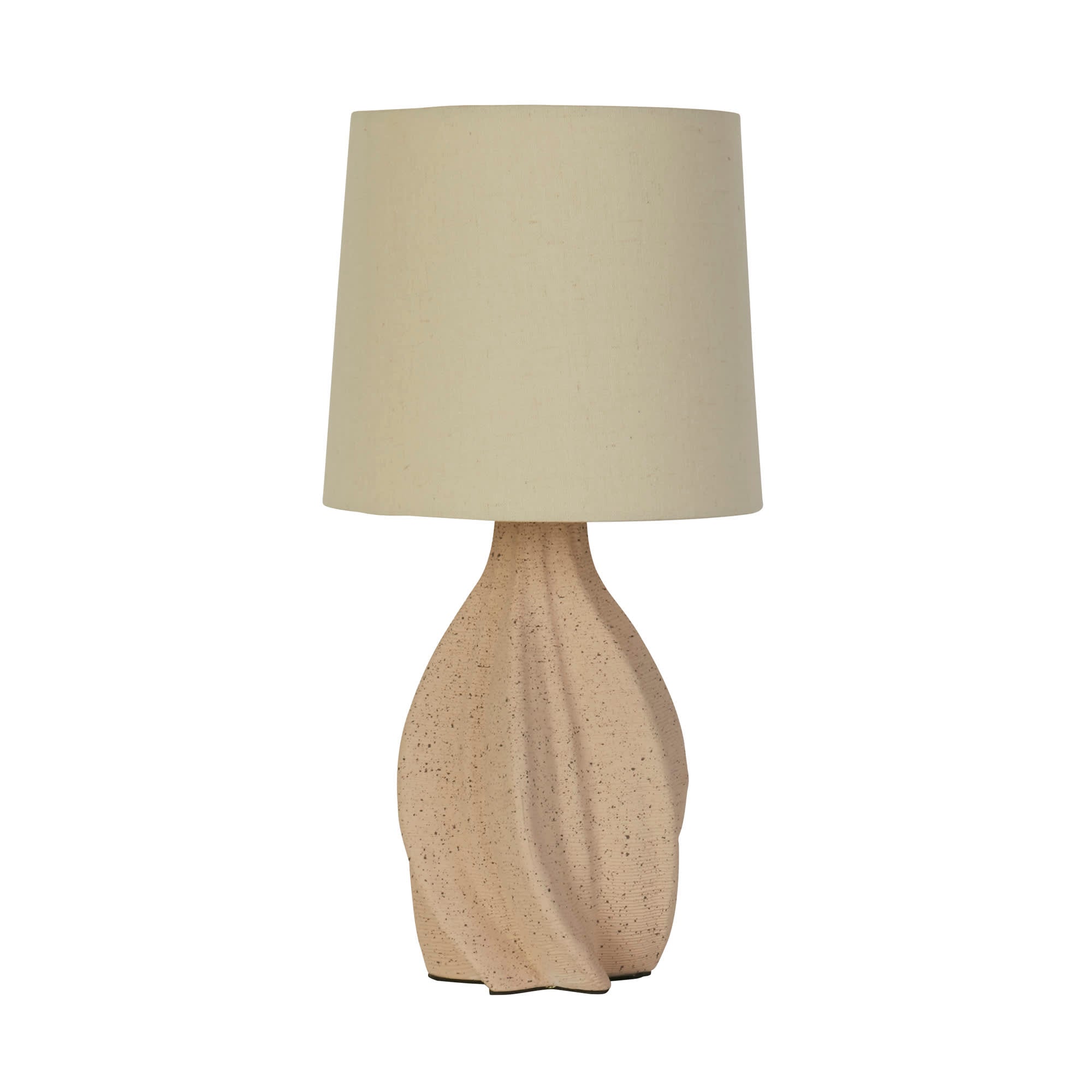 Twist 1Lt Table Lamp, Ceramic with Linen Shade