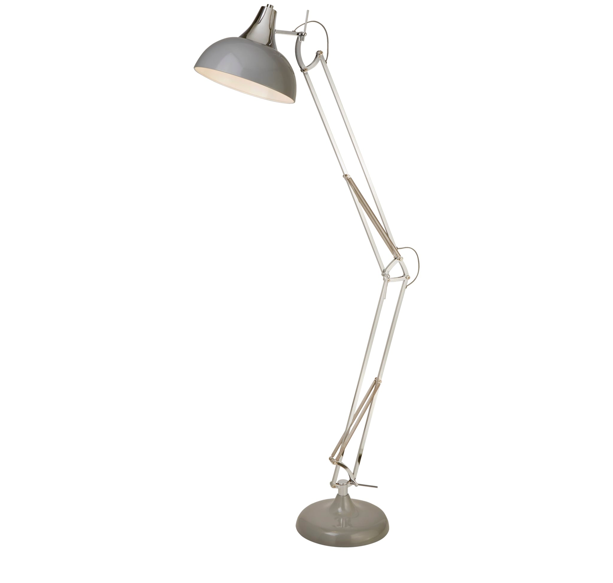 Goliath Task Lamp - Chrome & Grey Metal