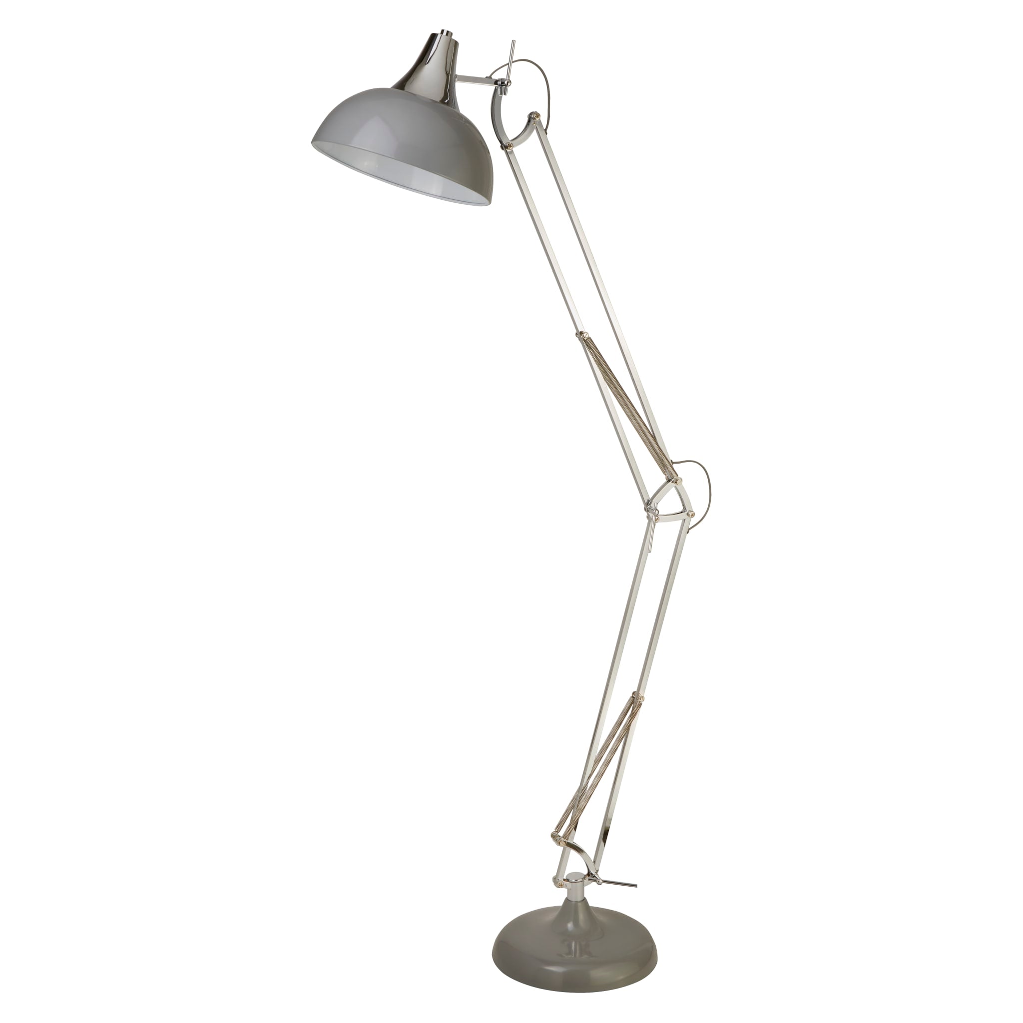 Goliath Task Lamp - Chrome & Grey Metal