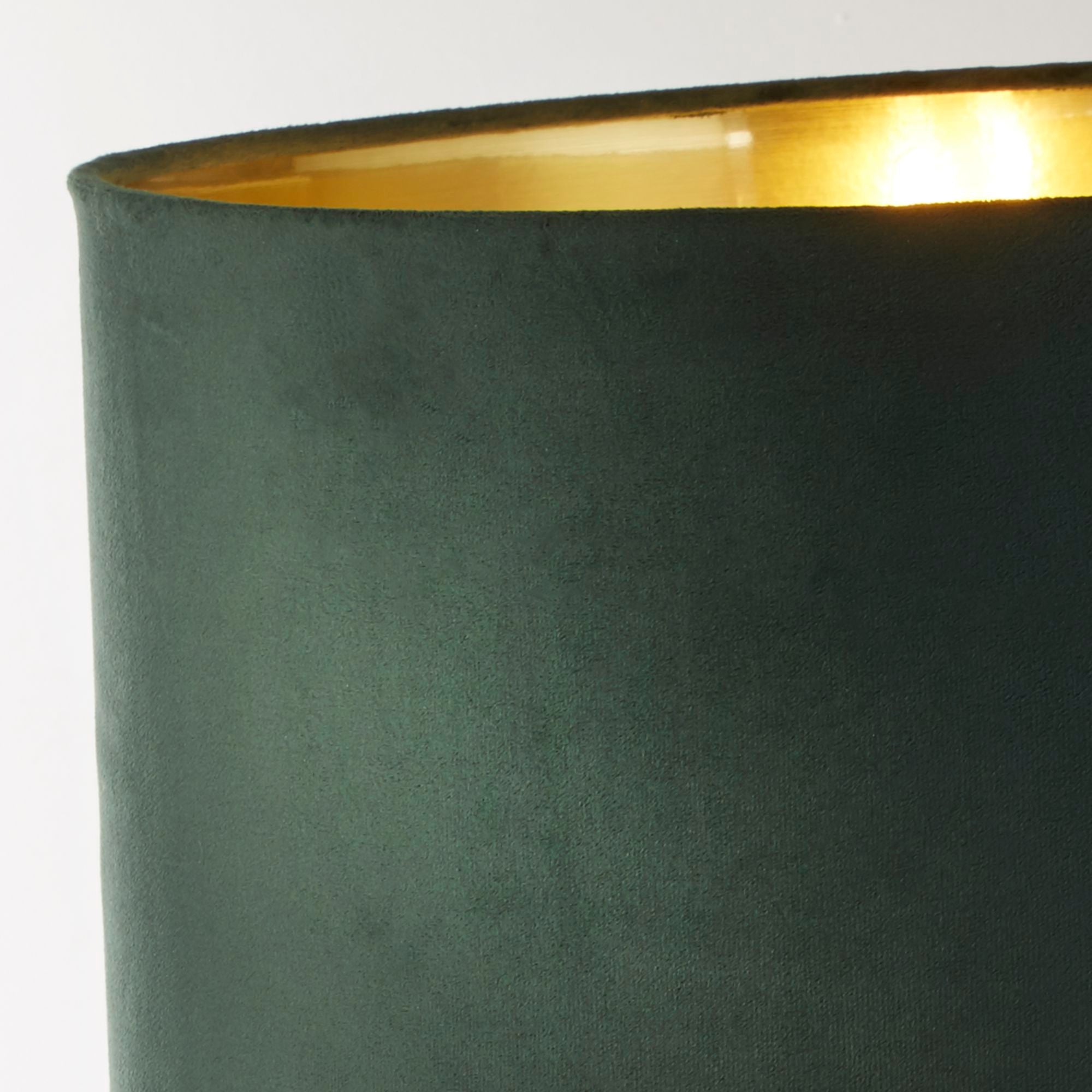 Whitby Table Lamp - Metal & Velvet Green