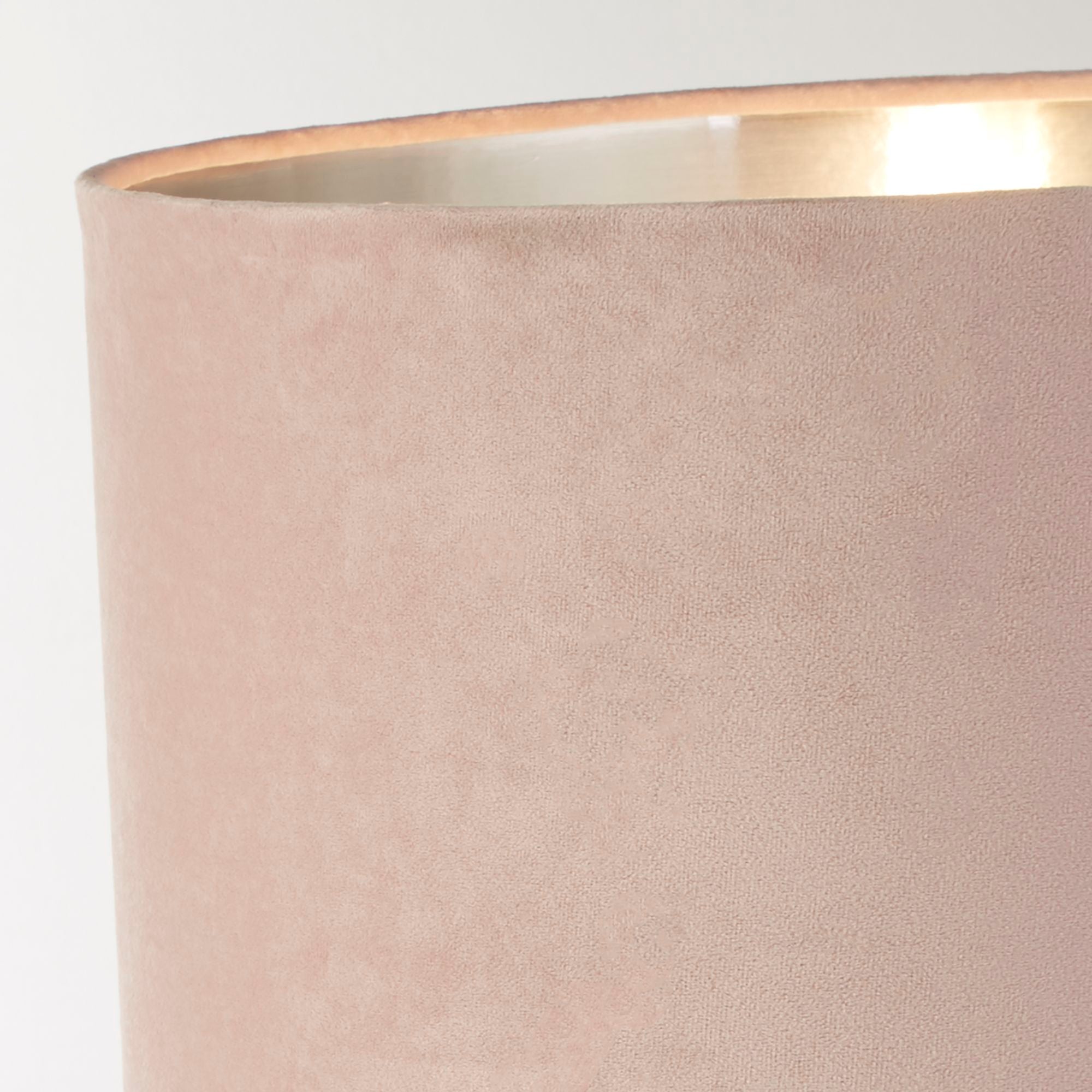 Whitby Table Lamp - Metal & Velvet Pink