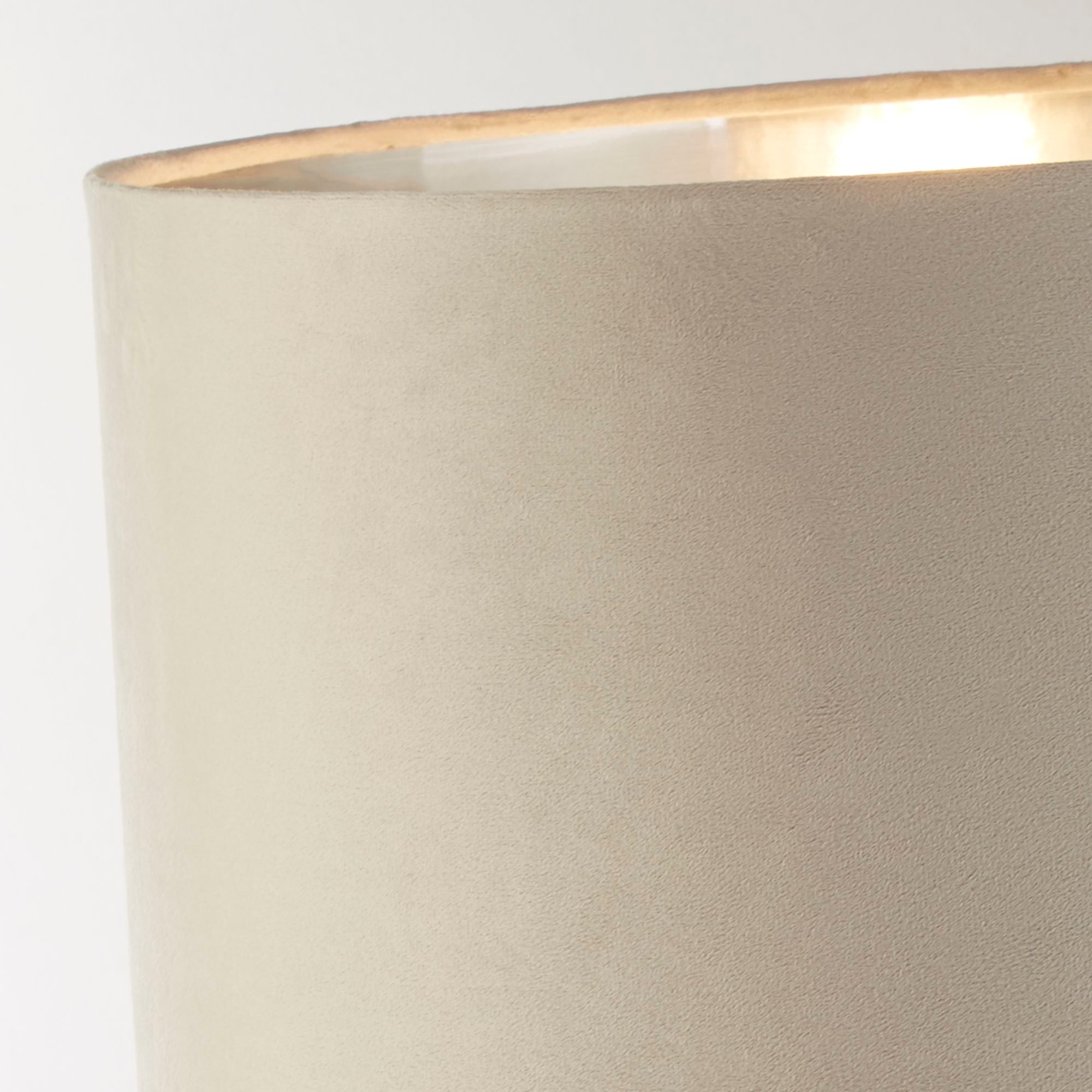 Whitby Table Lamp - Metal & Velvet Taupe