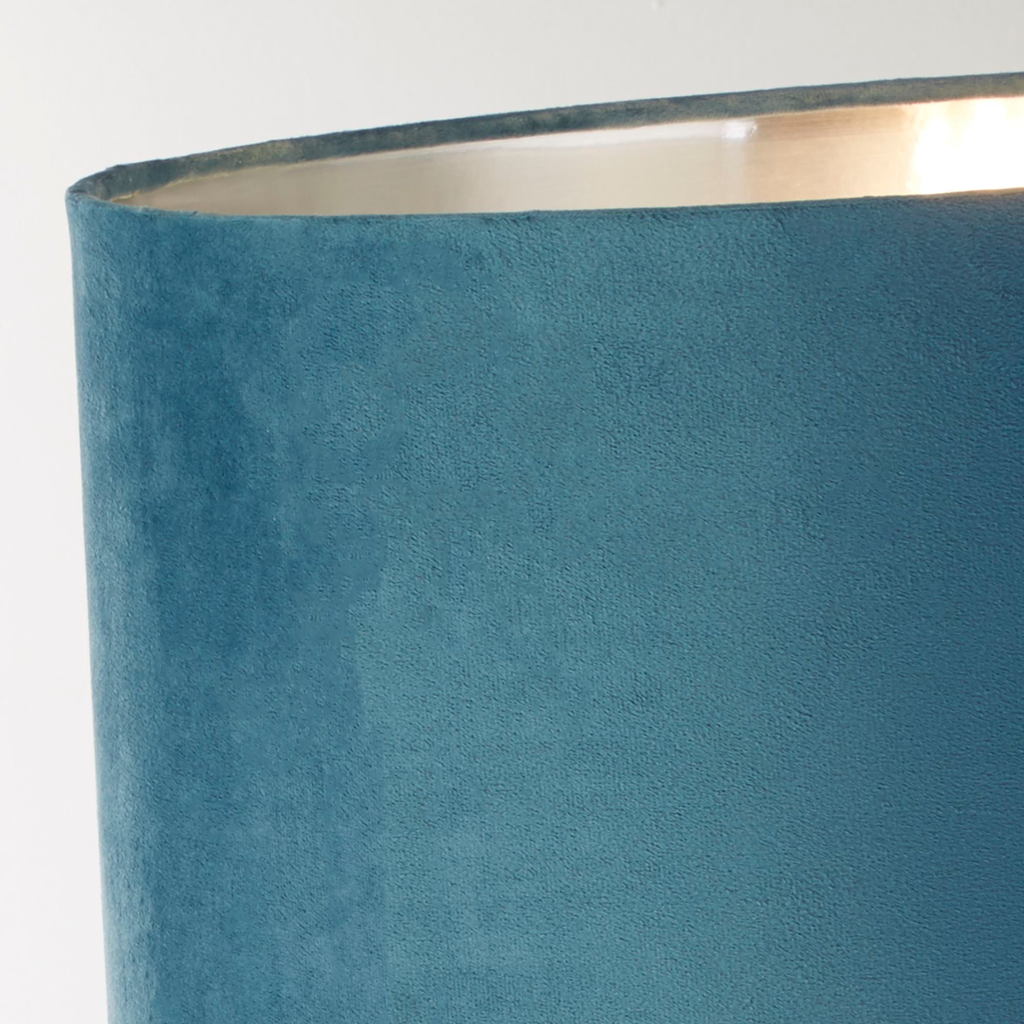 Whitby Table Lamp - Metal & Velvet Teal