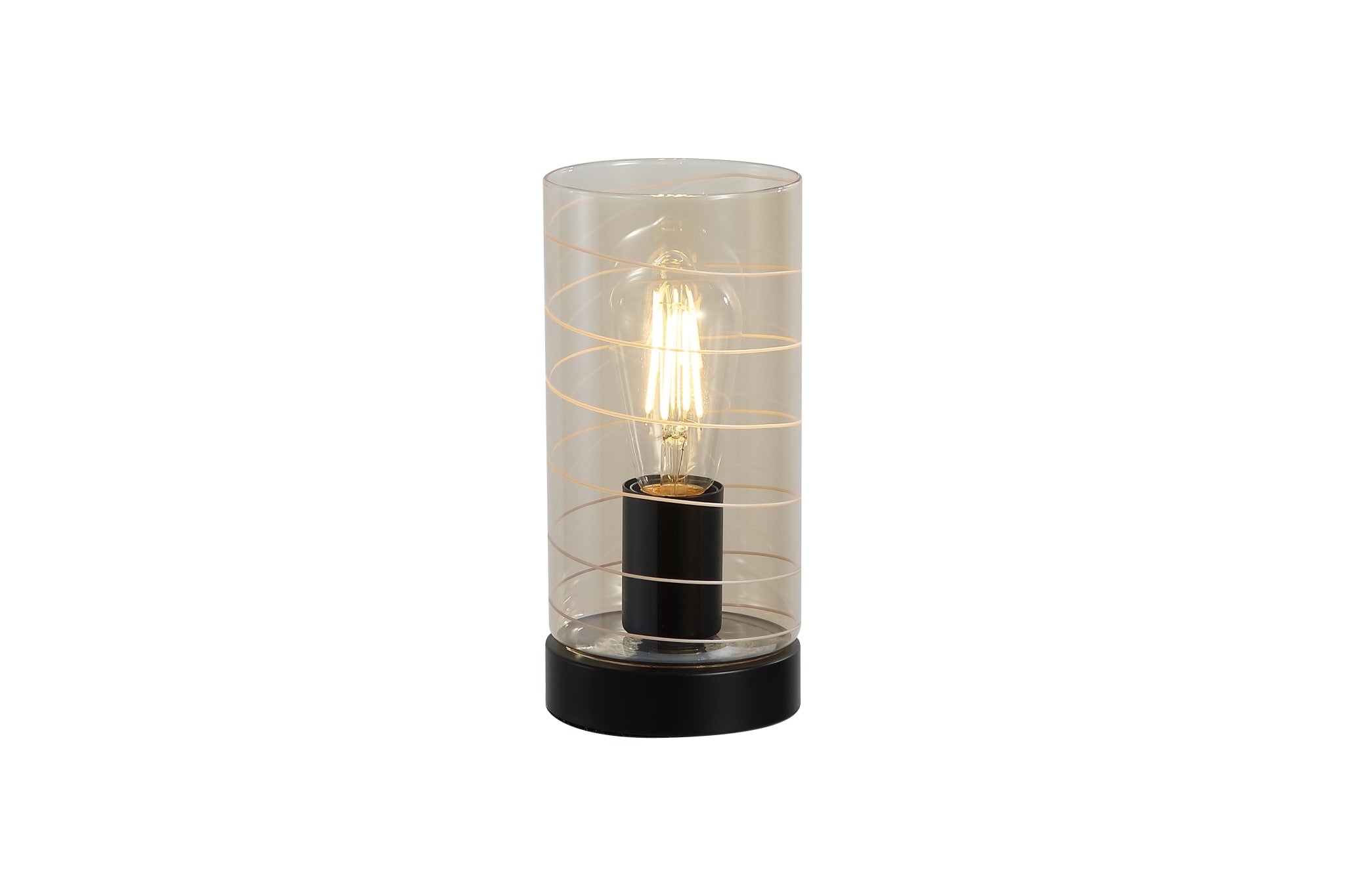 Broughton 1Lt Table Lamp, Amber Glass