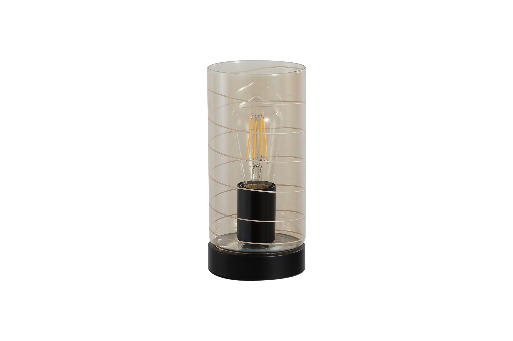 Broughton 1Lt Table Lamp, Amber Glass