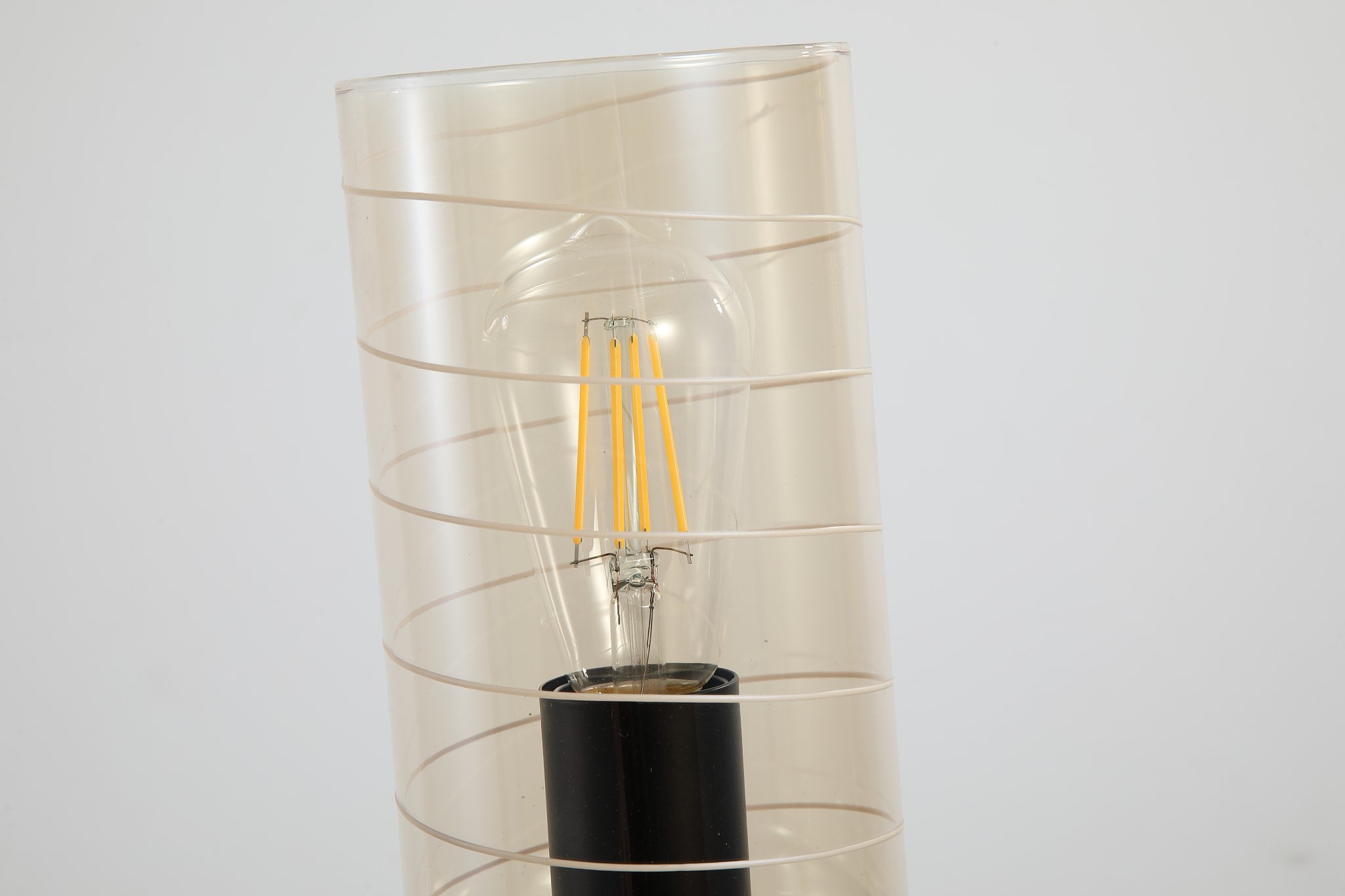 Broughton 1Lt Table Lamp, Amber Glass