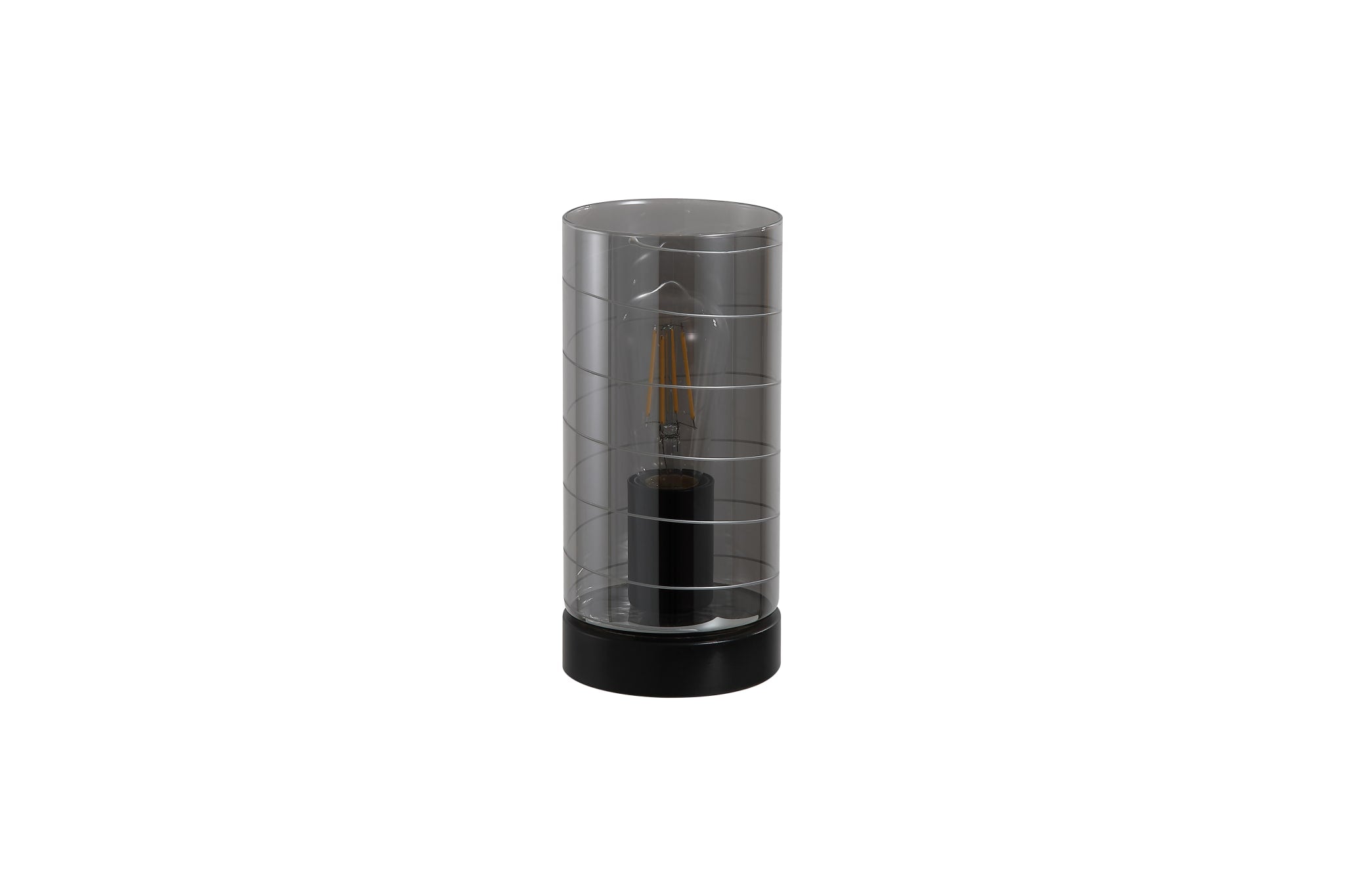 Broughton 1Lt Table Lamp, Smoked Glass