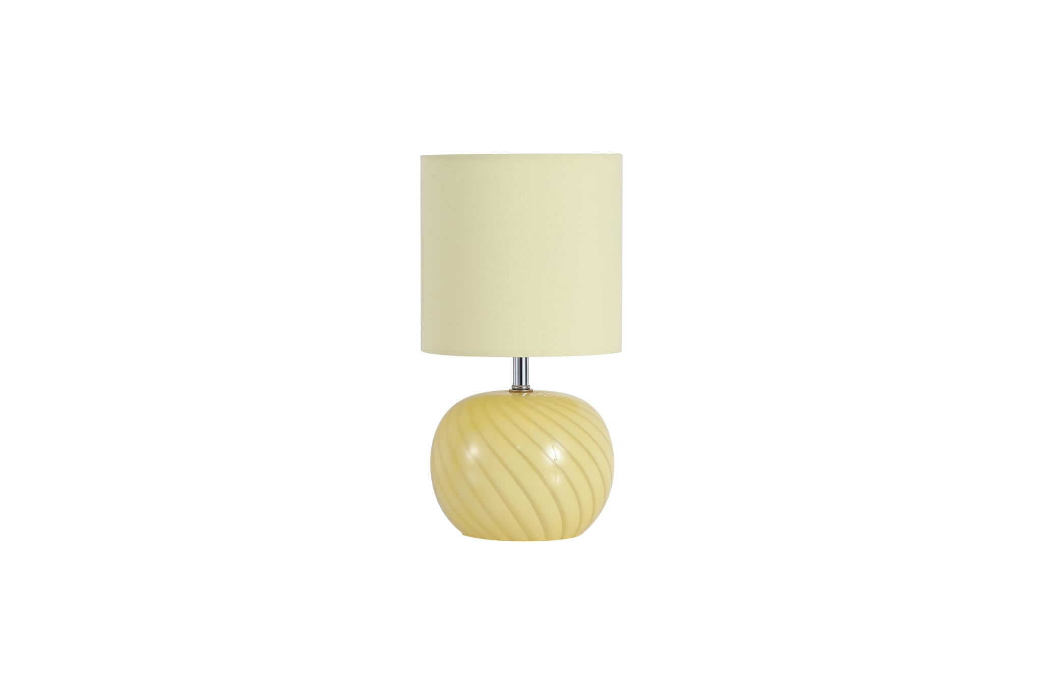 Fete 1Lt Table Lamp, Yellow Glass with Linen Shade