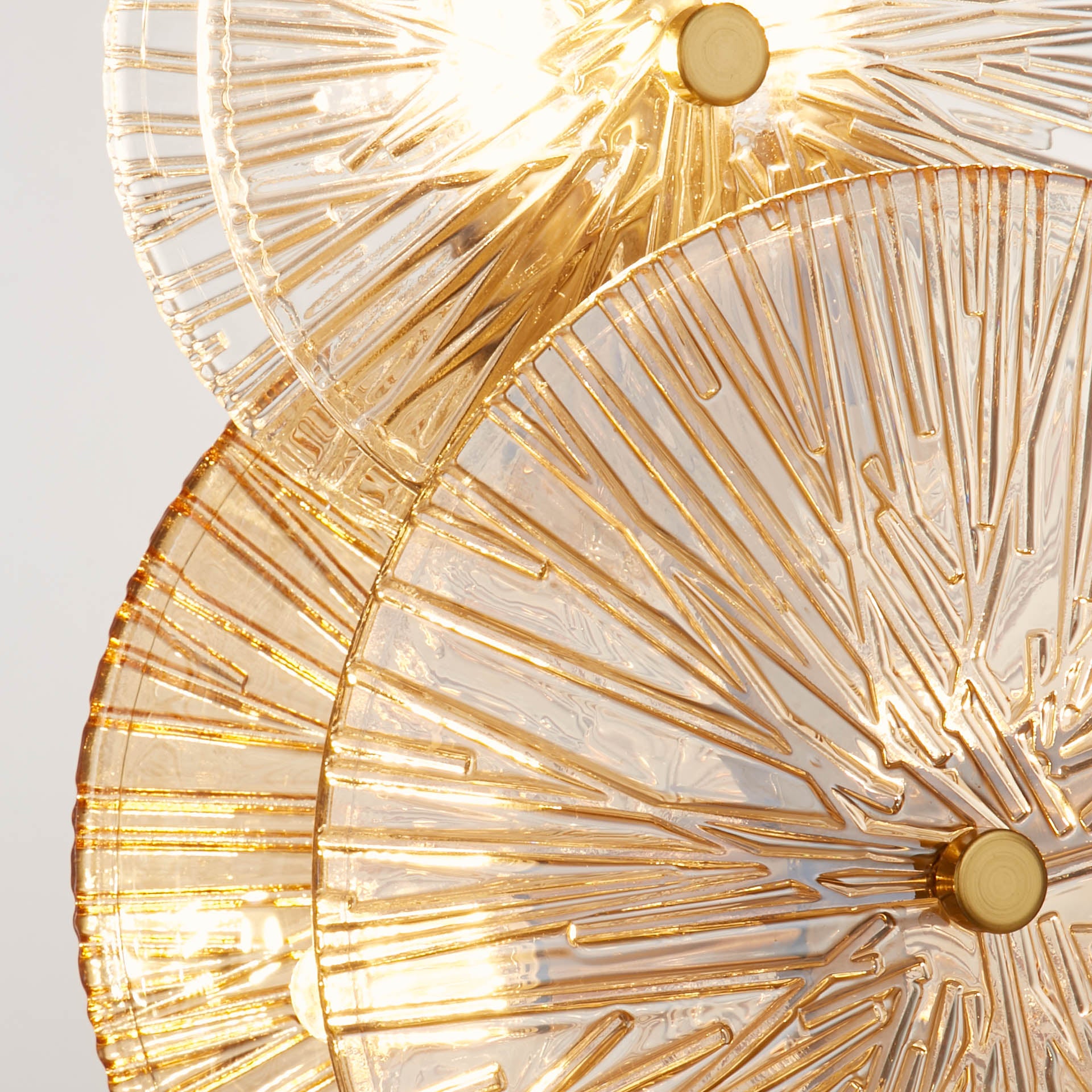 Wagon Wheel Table Lamp- Bronze Metal, Clear, Amber Glass
