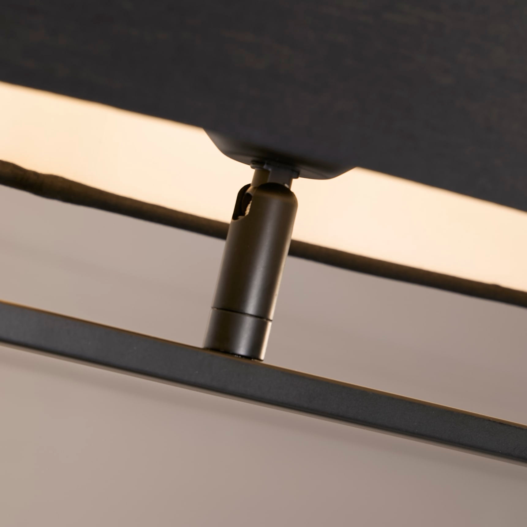 Sleek Table Lamp - Black Metal with Black shade