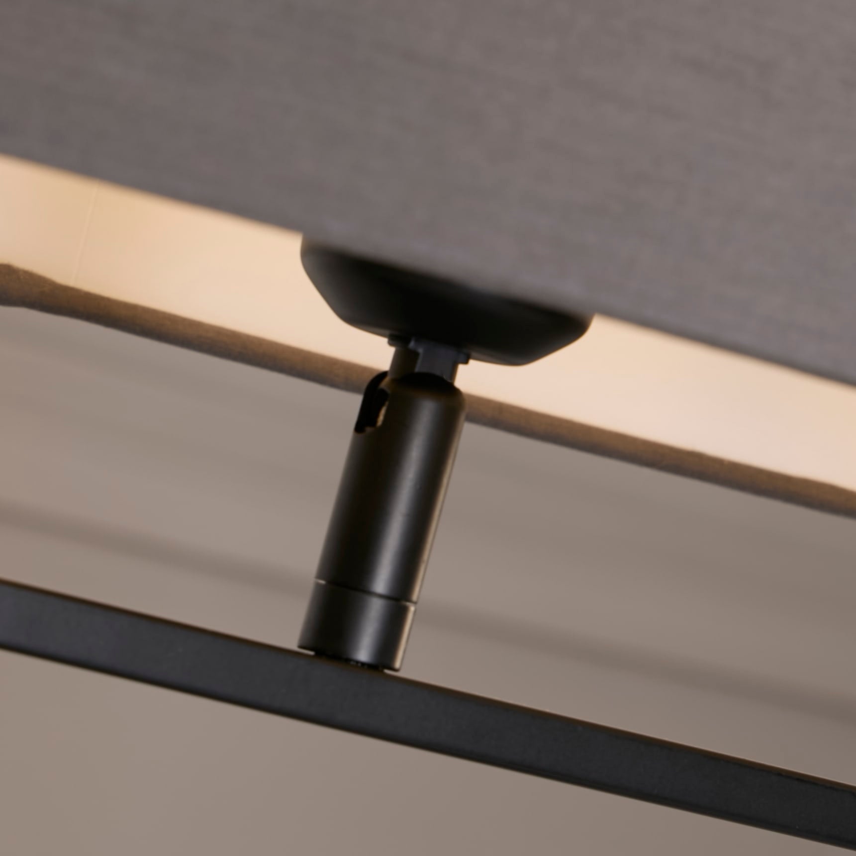 Sleek Table Lamp - Black Metal with Grey shade