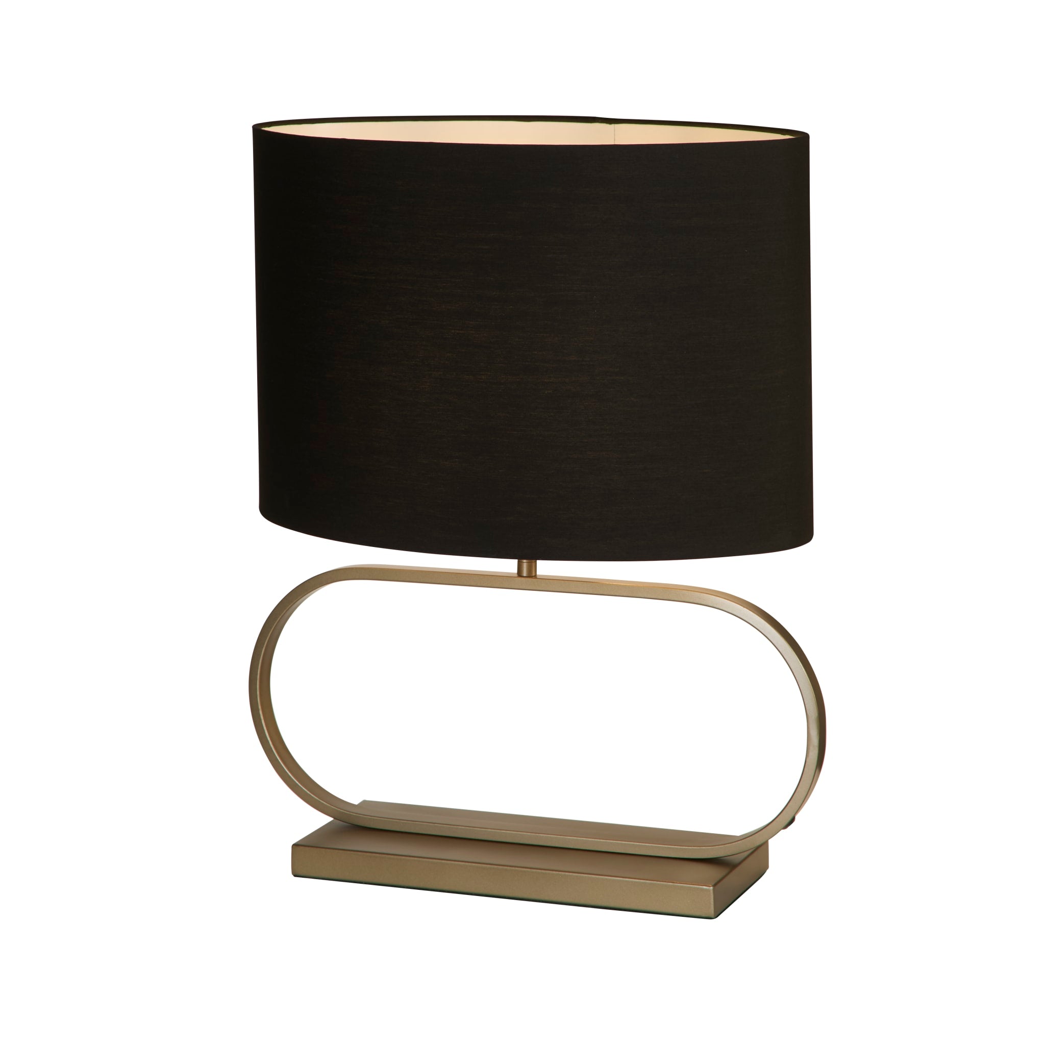 Sleek Table Lamp - Bronze Metal with Black shade