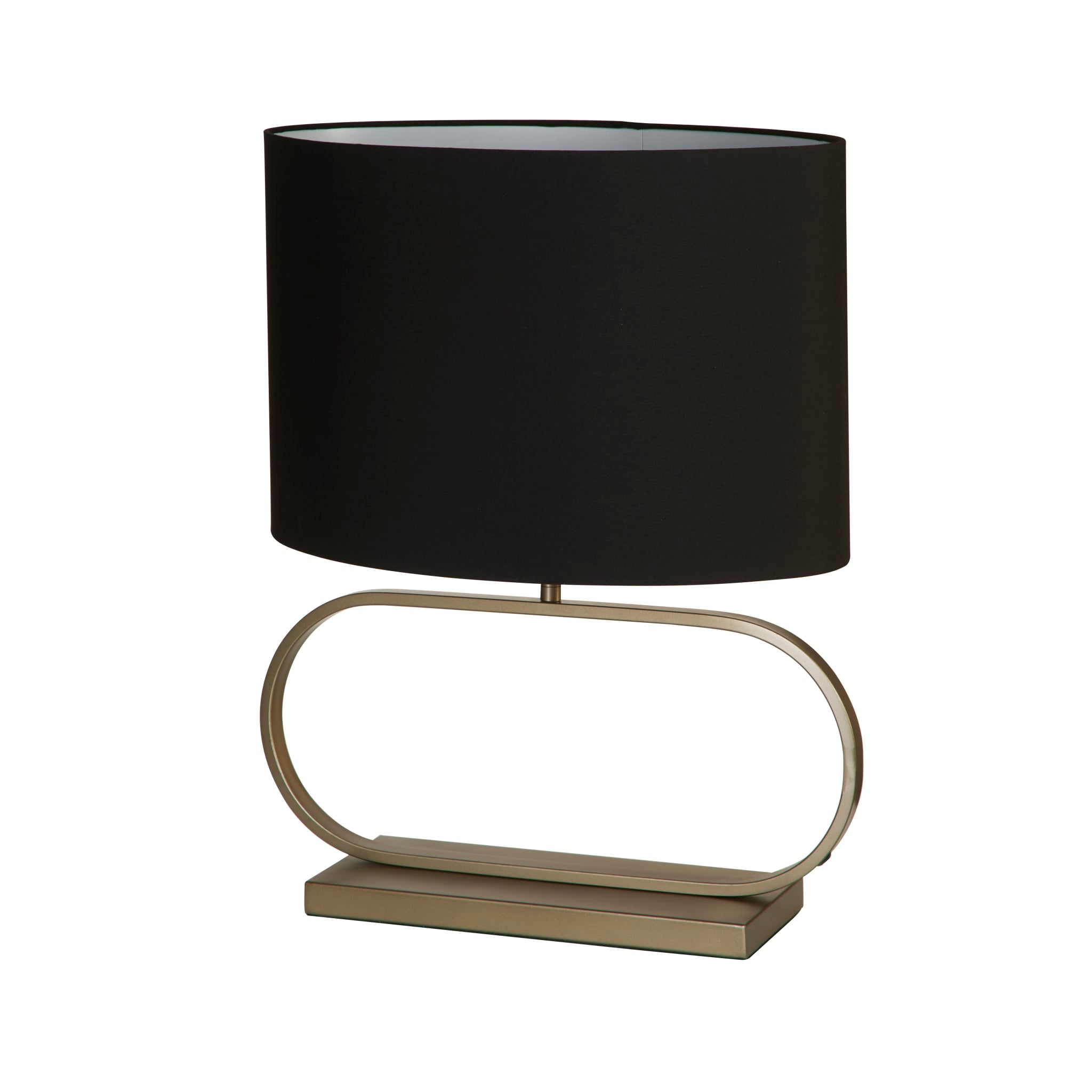 Sleek Table Lamp - Bronze Metal with Black shade