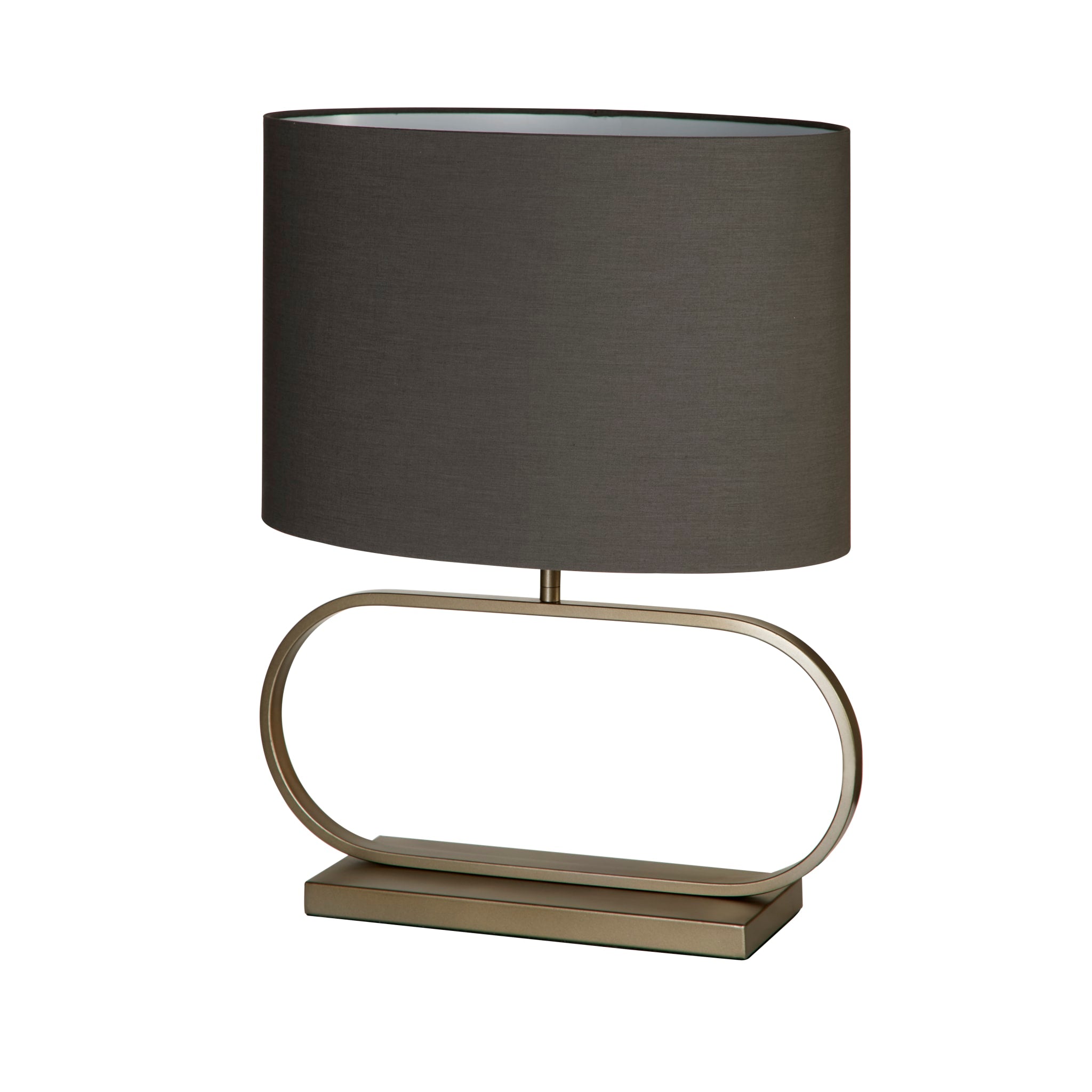 Sleek Table Lamp - Bronze Metal with Grey shade