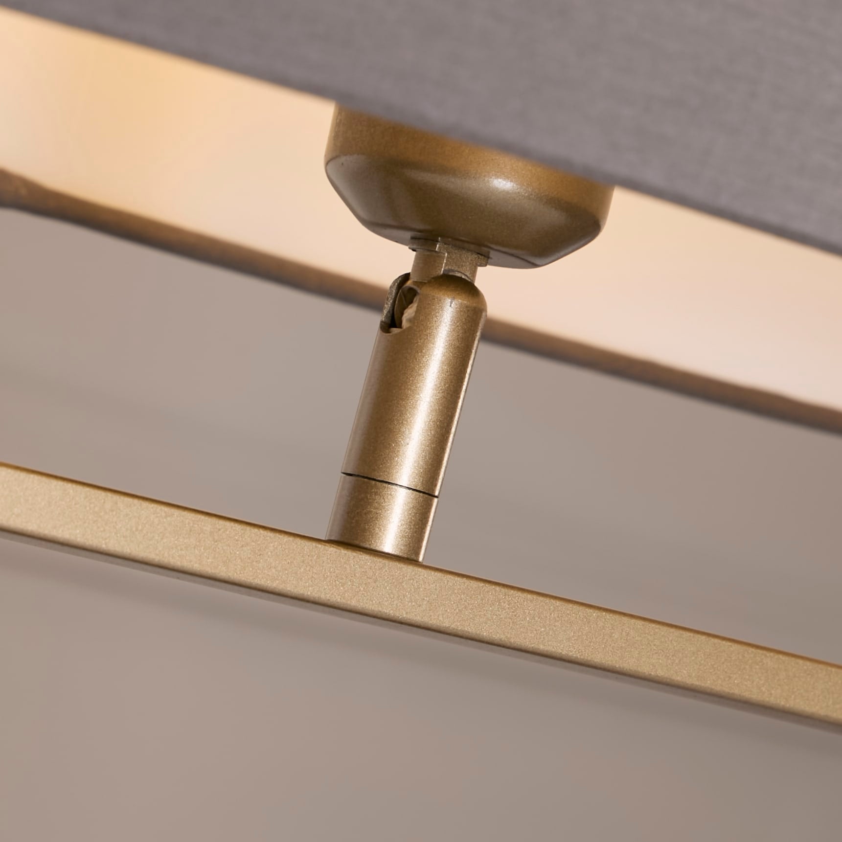 Sleek Table Lamp - Bronze Metal with Grey shade