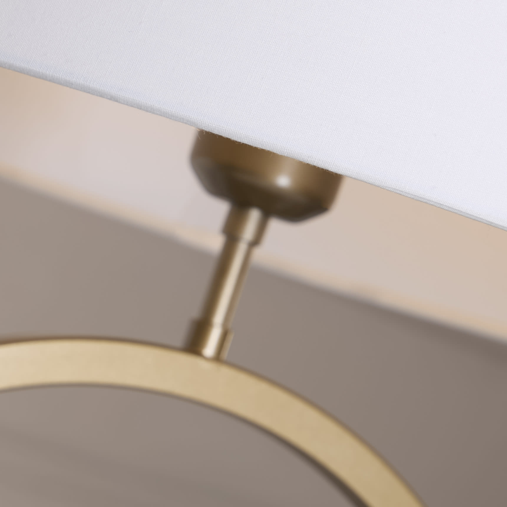 Elegant Table Lamp - Bronze Metal With White Shade